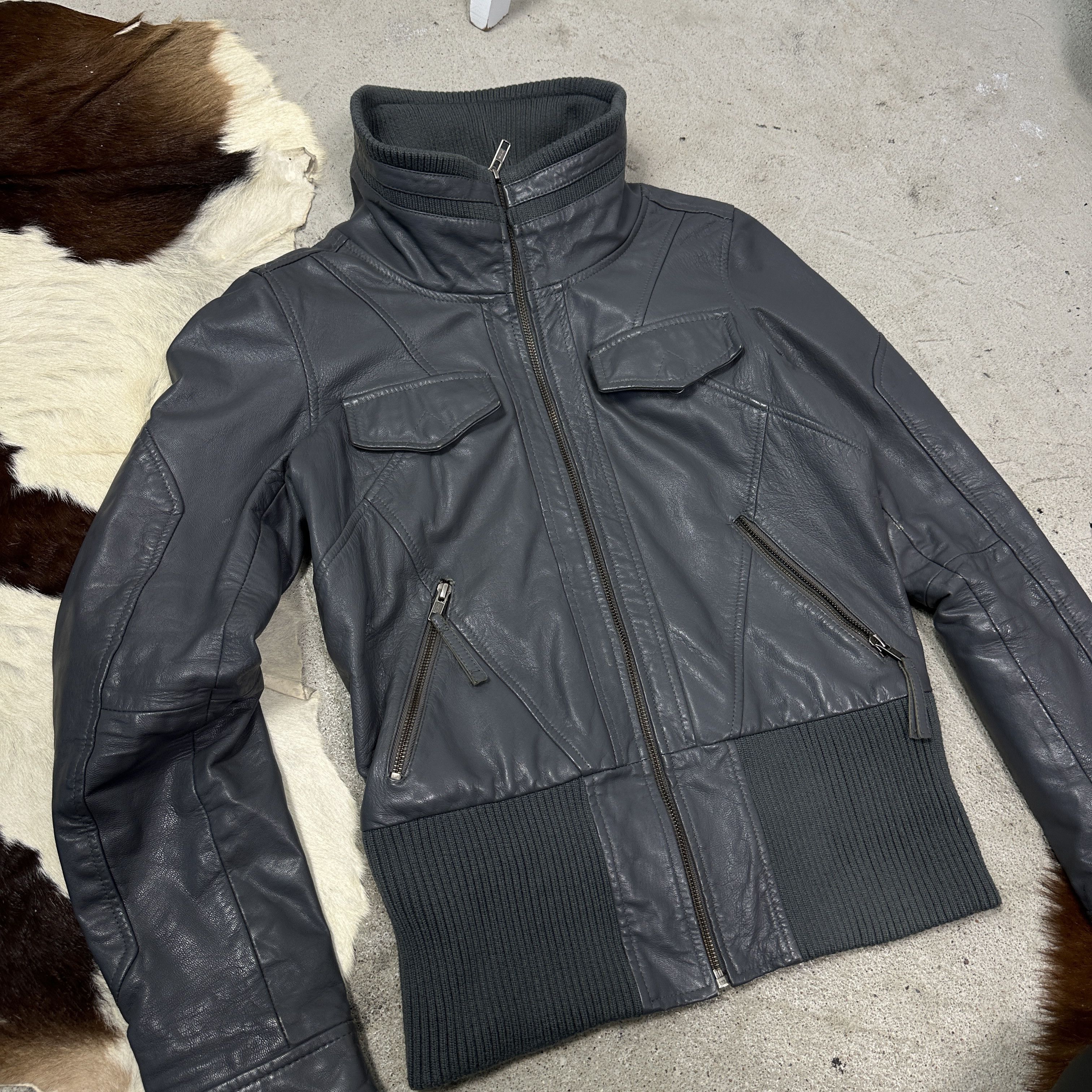 Vintage Vintage Leather Biker Moto Racing Big Collar Jacket 00s Size US M / EU 48-50 / 2 - 9 Thumbnail