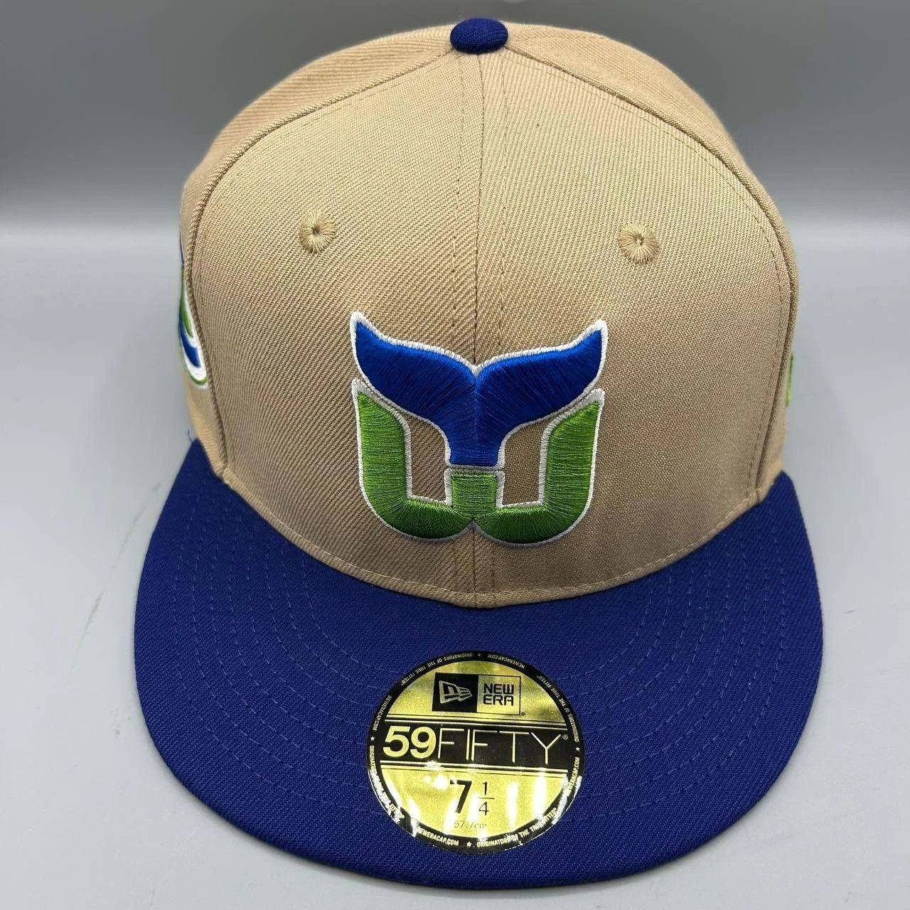 New Era Hartford Whalers Hat Men 7 1/4 Brown Blue NHL Fitted Cap New Size ONE SIZE - 2 Thumbnail
