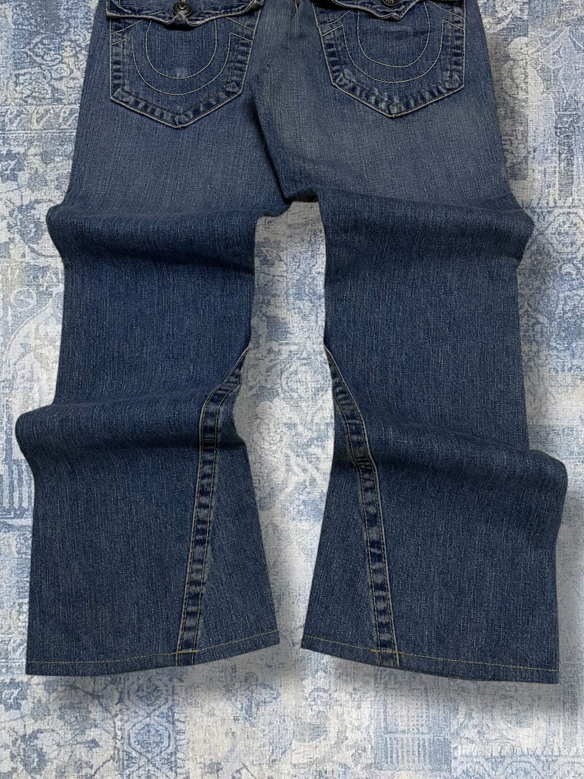 True Religion Vintage 90s Designer True Religion Distressed Flared Denim Size US 31 - 10 Thumbnail