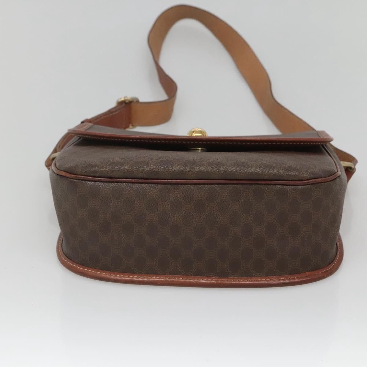 Celine CELINE Macadam Canvas Shoulder Bag Pvc Leather Brown Gold Size ONE SIZE - 9 Thumbnail