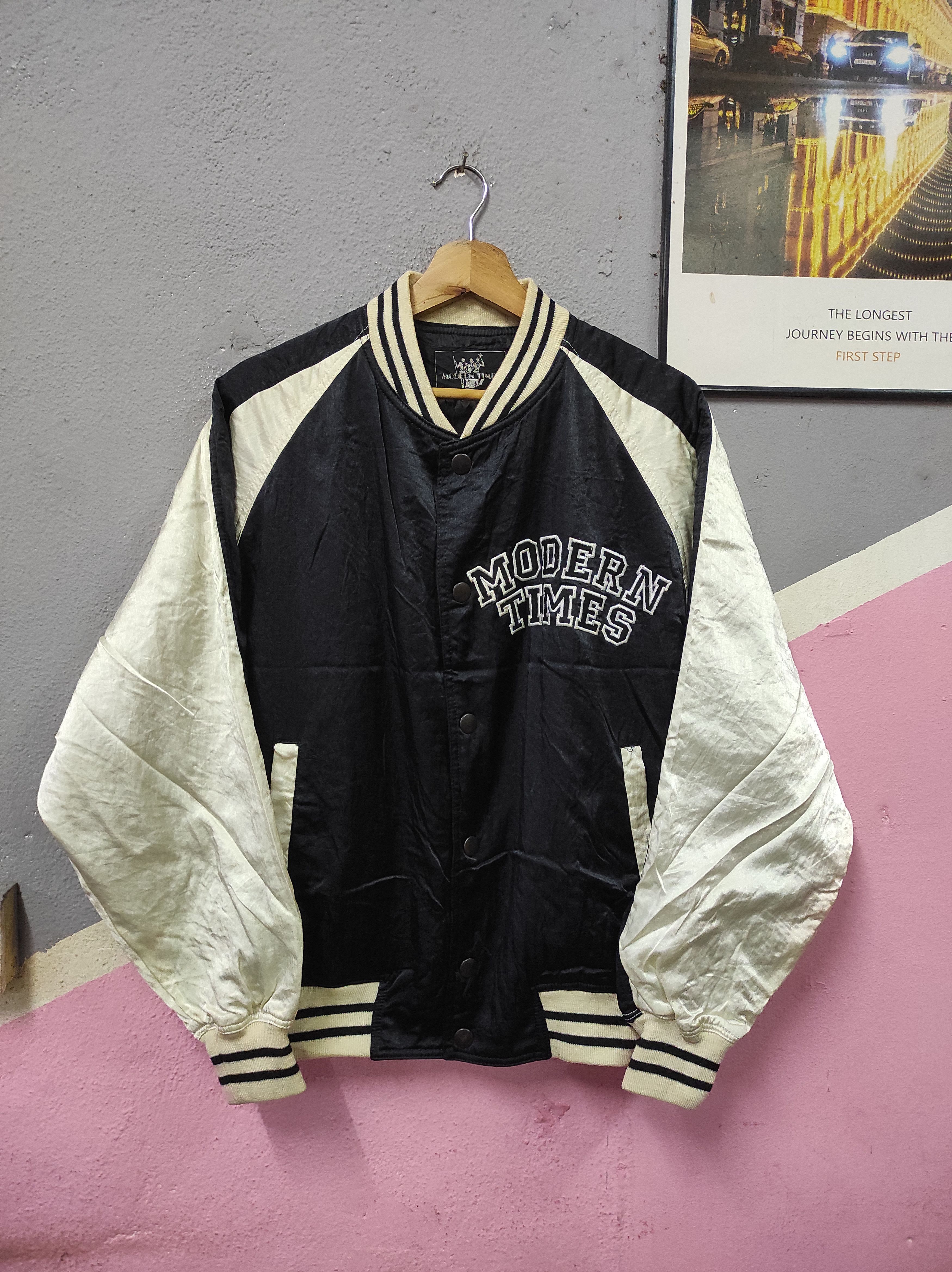 Japanese Brand × Vintage MODERN TIMES 1950 EMBROIDERY LOGO SUKAJAN JACKET DISTRESSED Size US M / EU 48-50 / 2 - 2 Thumbnail