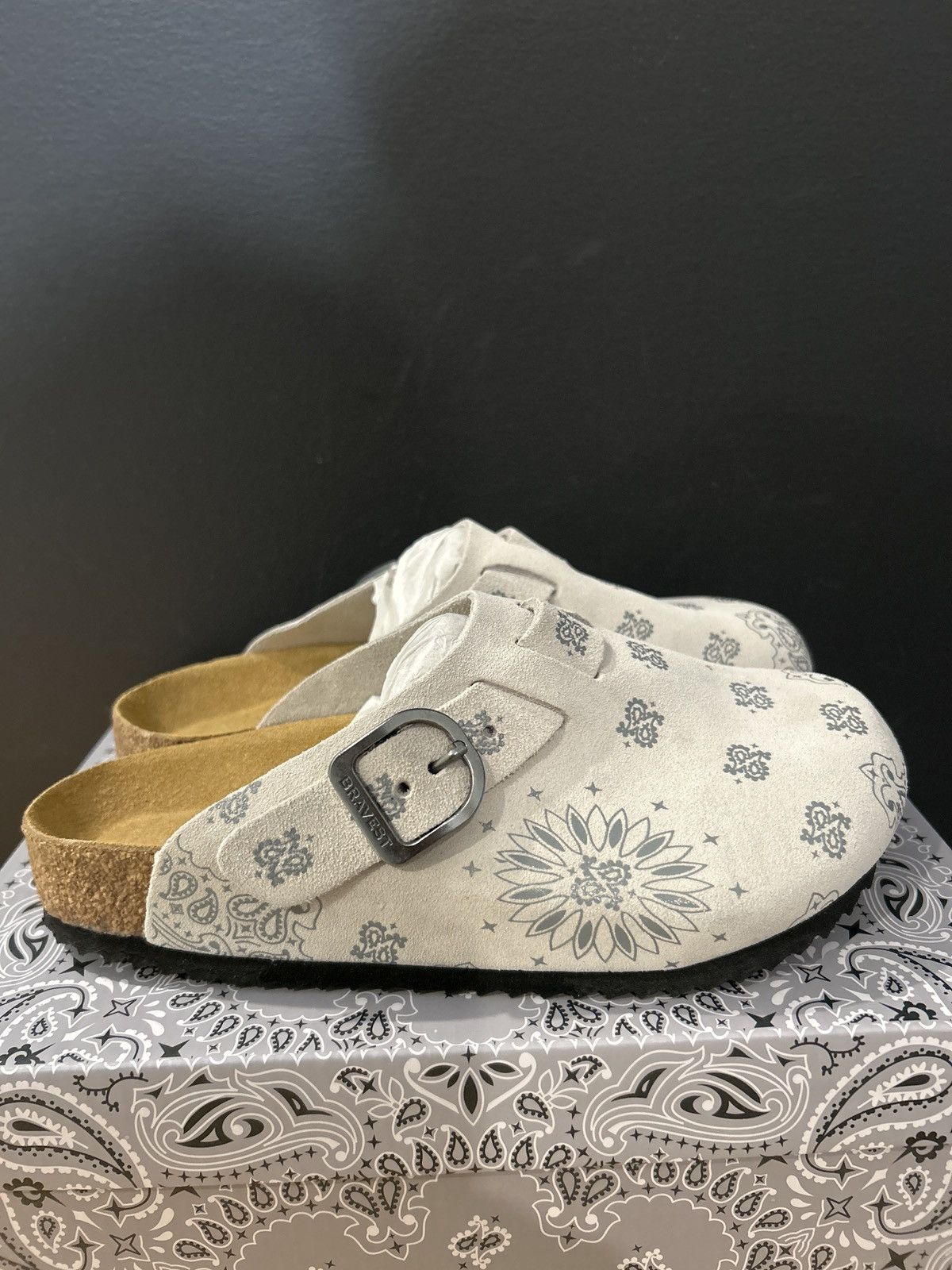 Other Bravest Studious Suede Paisley Mules Size US 4 / IT 34 - 2 Thumbnail