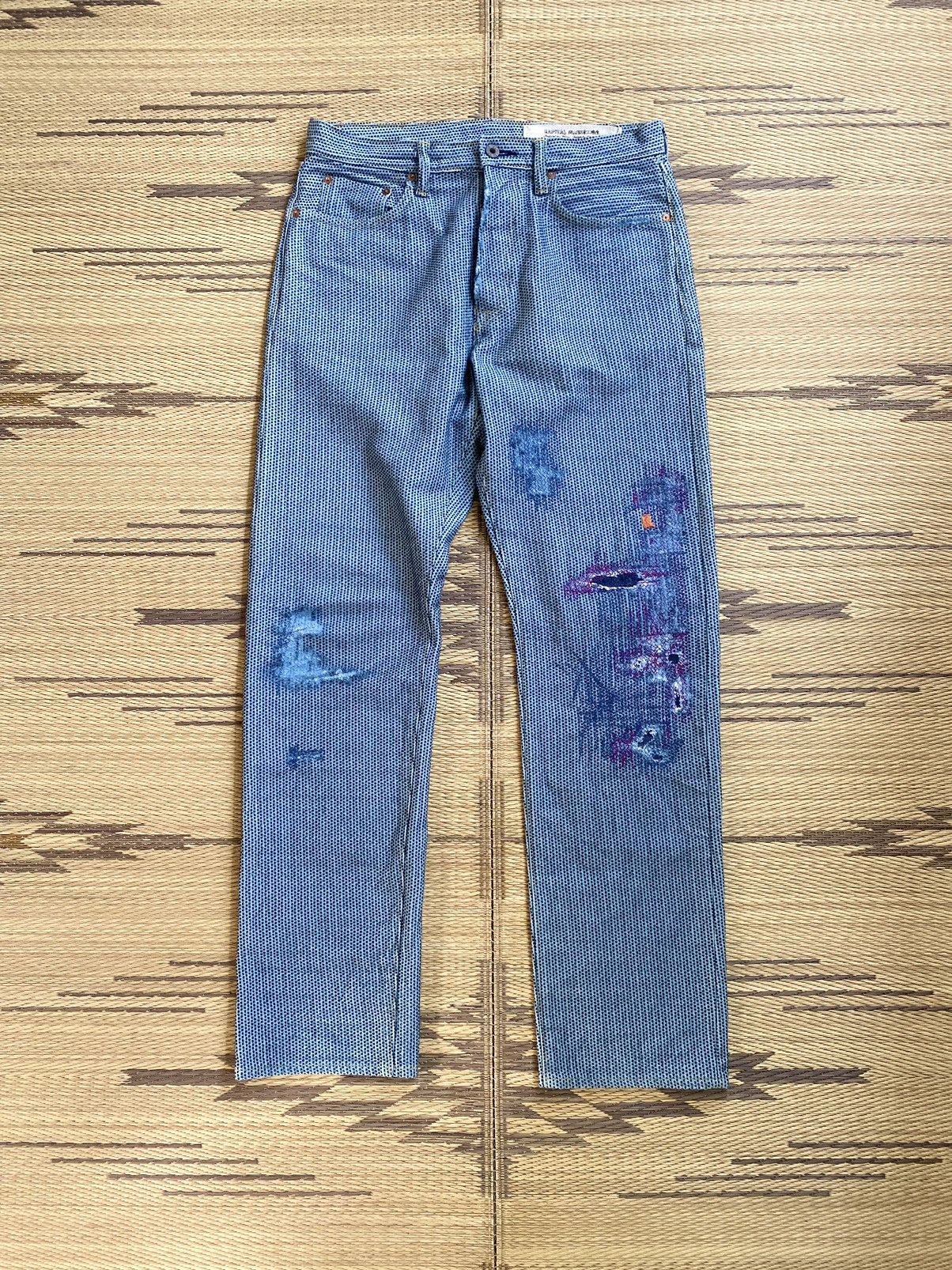 image of kapital Century Denim No3 Damged Boro in Blue, Men's (Size 34)