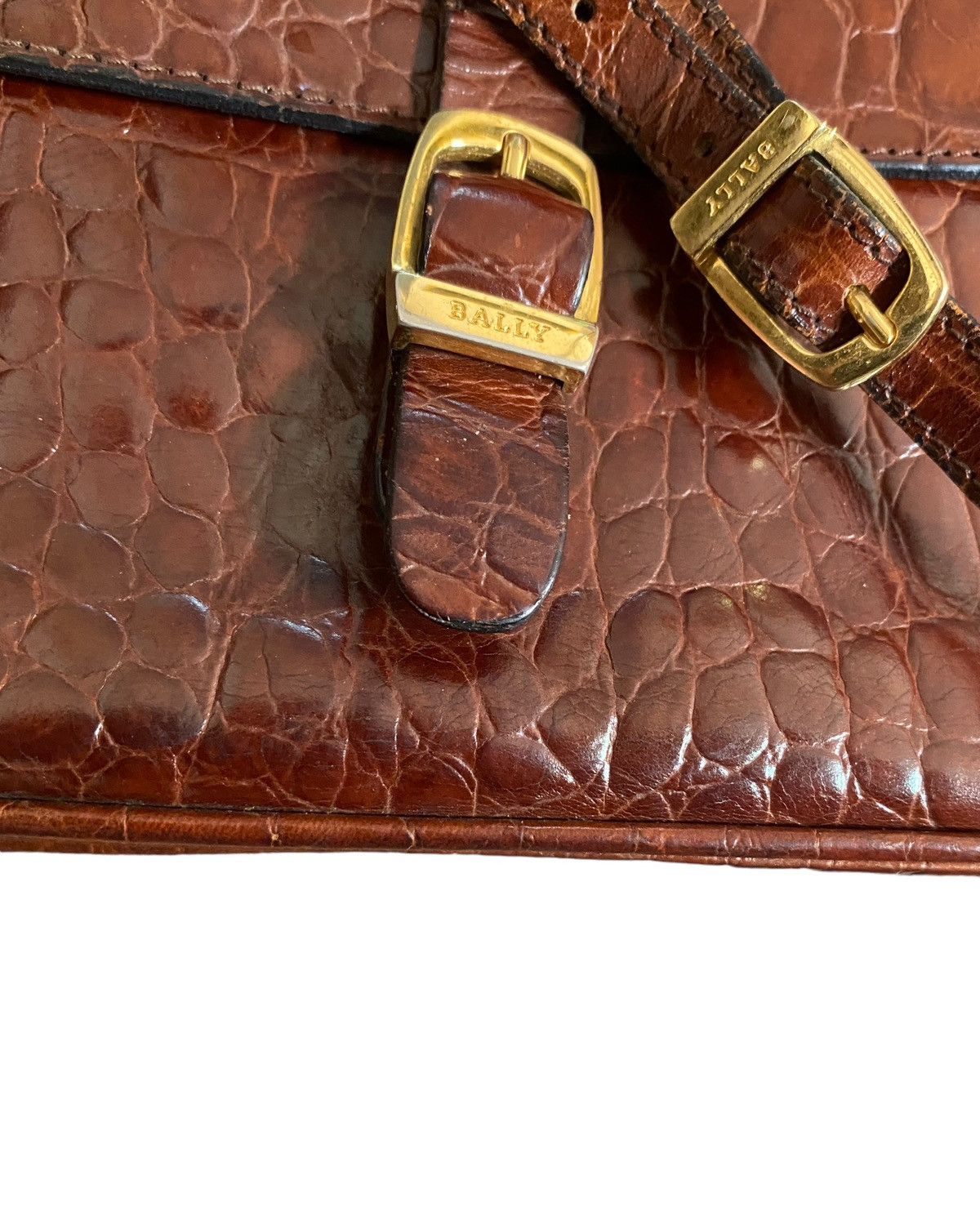 Rare Design Vintage Brand Bally Crossbody Leather Bag 1990s