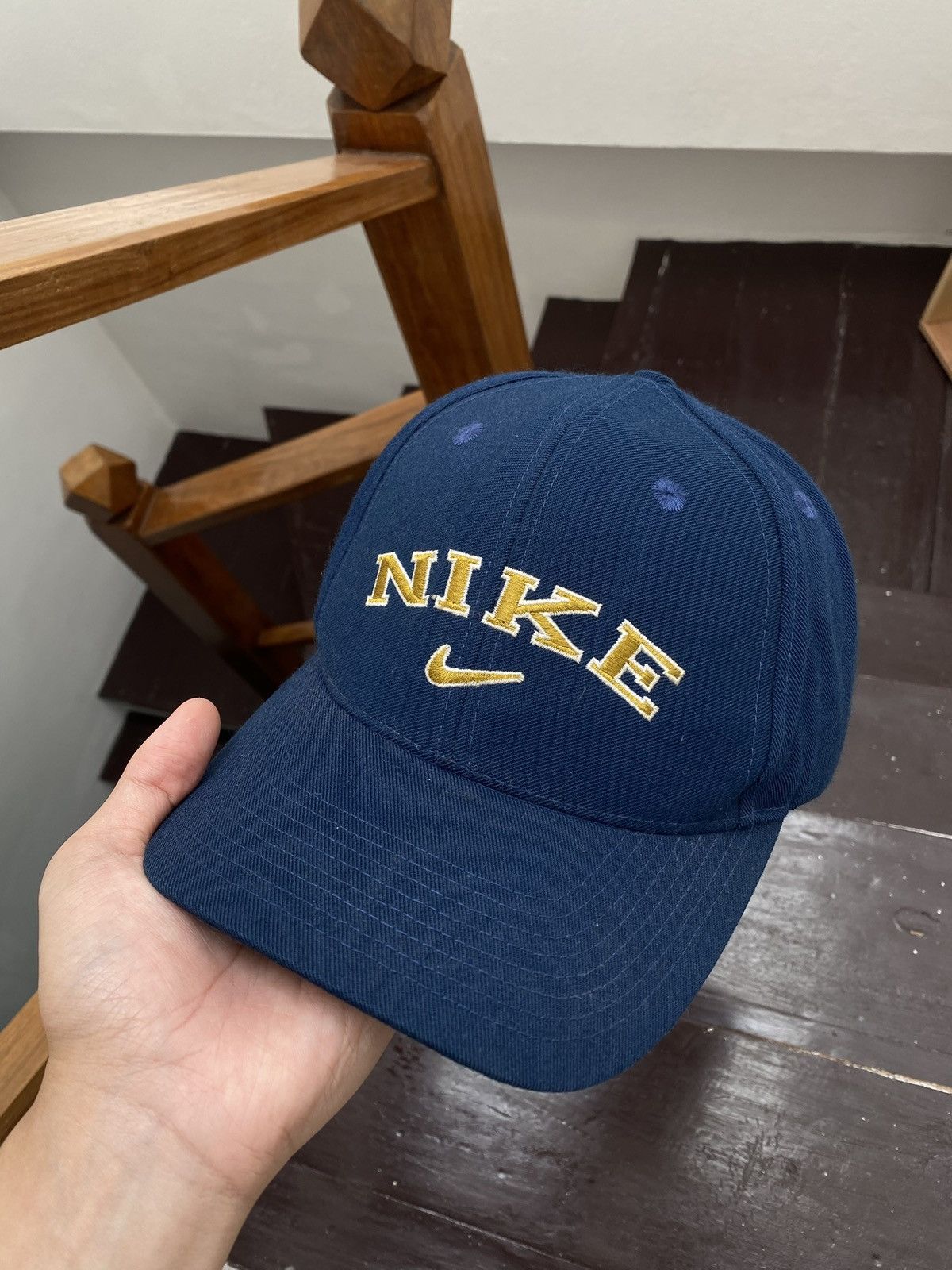 Nike 90’s Navy Nike Spell Out Snapback Cap✨ Size ONE SIZE - 1 Thumbnail