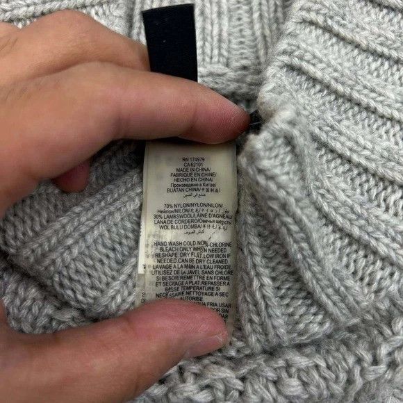 Bcbgmaxazria BCBG Max Azria Sweater XS-S Cable Knit Turtleneck Lambswool Size XS / US 0-2 / IT 36-38 - 3 Thumbnail