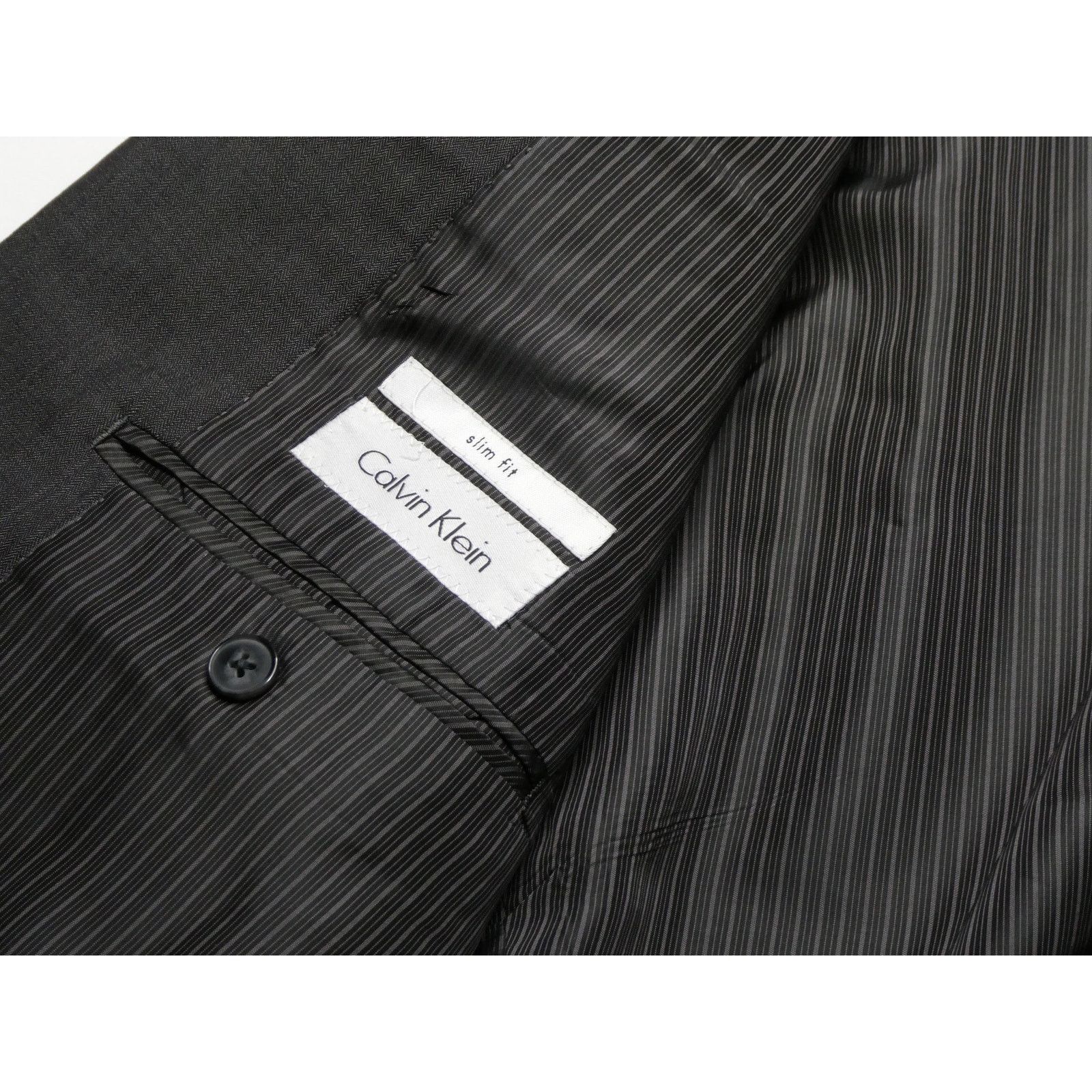 Calvin Klein Calvin Klein slim fit sport coat, 40R, dark gray, 100% wool Size 40R - 5 Thumbnail