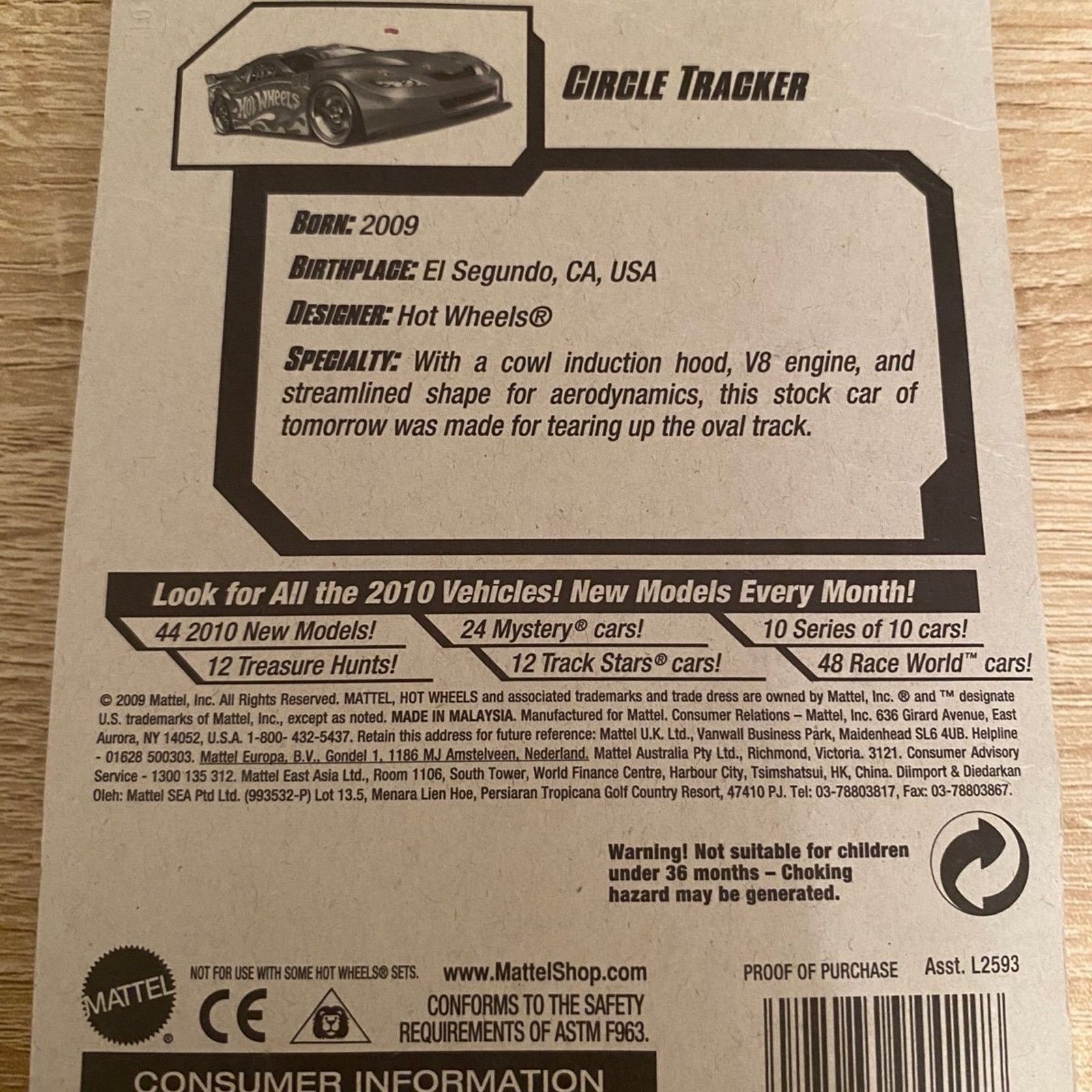 Other 2010 CIRCLE TRACKER HW RACING CAR 150/240 WITH RED RIM TIRES Size ONE SIZE - 3 Thumbnail