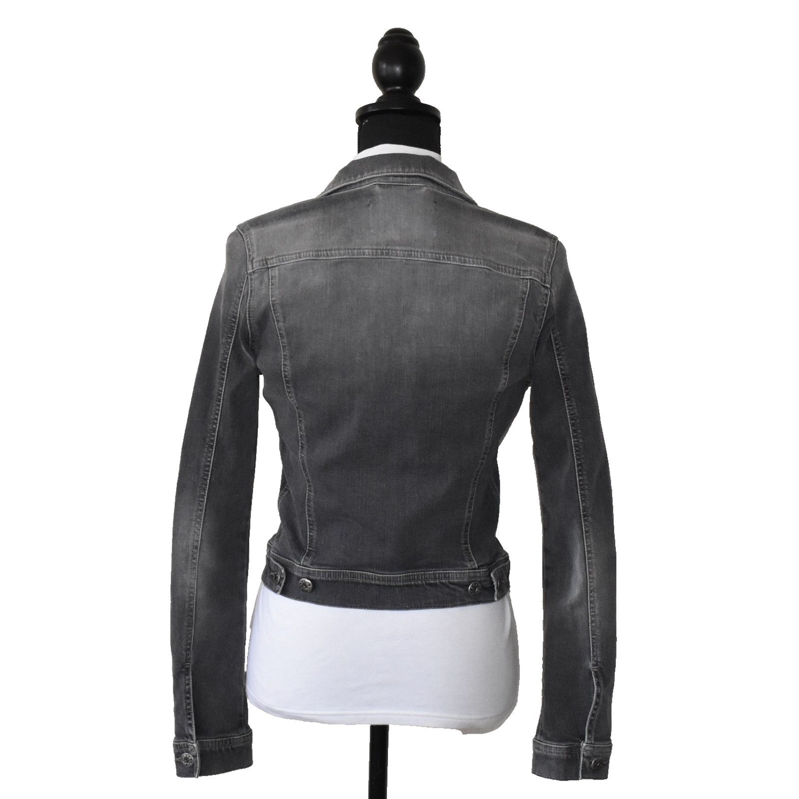 Diesel A7 NEW DIESEL Slim Tailored Gray Denim Jacket Size XS Size XS / US 0-2 / IT 36-38 - 4 Thumbnail