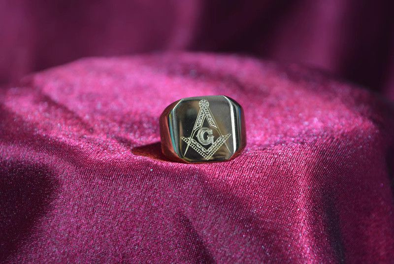 Jewelry Freemasonry Jewelry Rings Open Size Chrome Ring (Size 7-13) Size ONE SIZE - 6 Thumbnail
