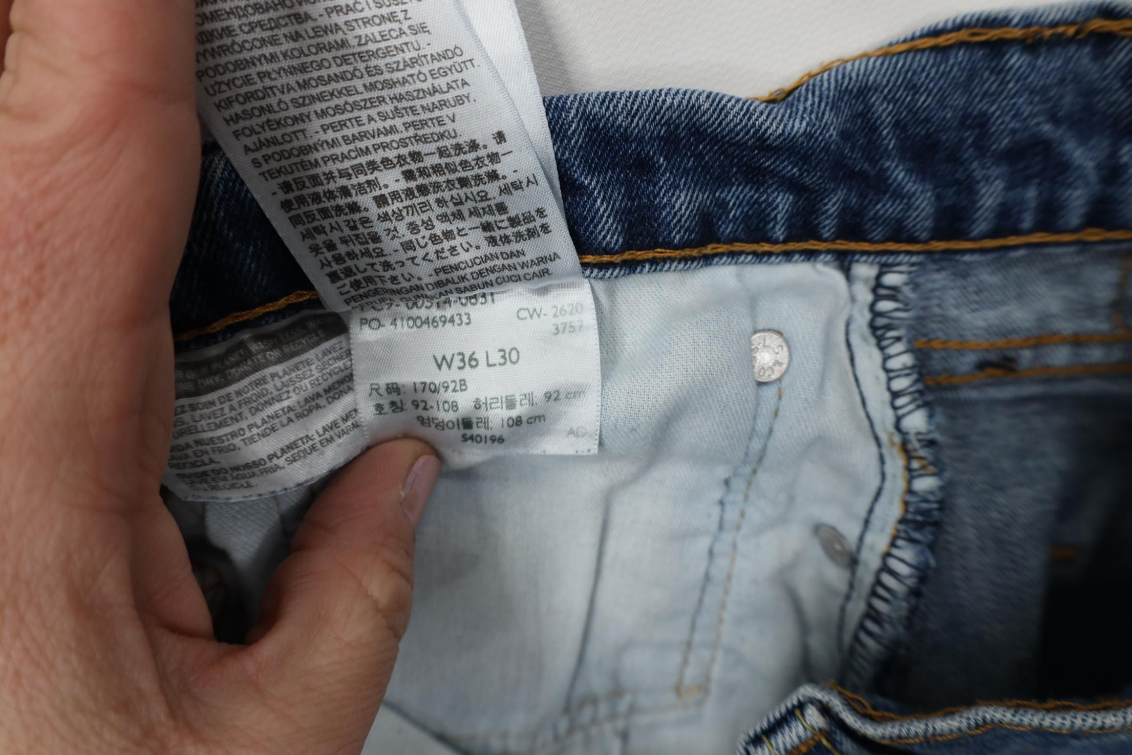 Levi's Vintage Y2K Levis 514 Stretch Straight Leg Denim Jeans Blue Size US 36 / EU 52 - 10 Thumbnail