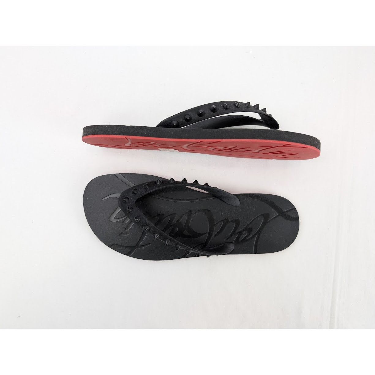 Christian Louboutin o1rshd1 Q:2 / Loubi Flip Flat in Black Size US 10 / EU 43 - 12 Thumbnail