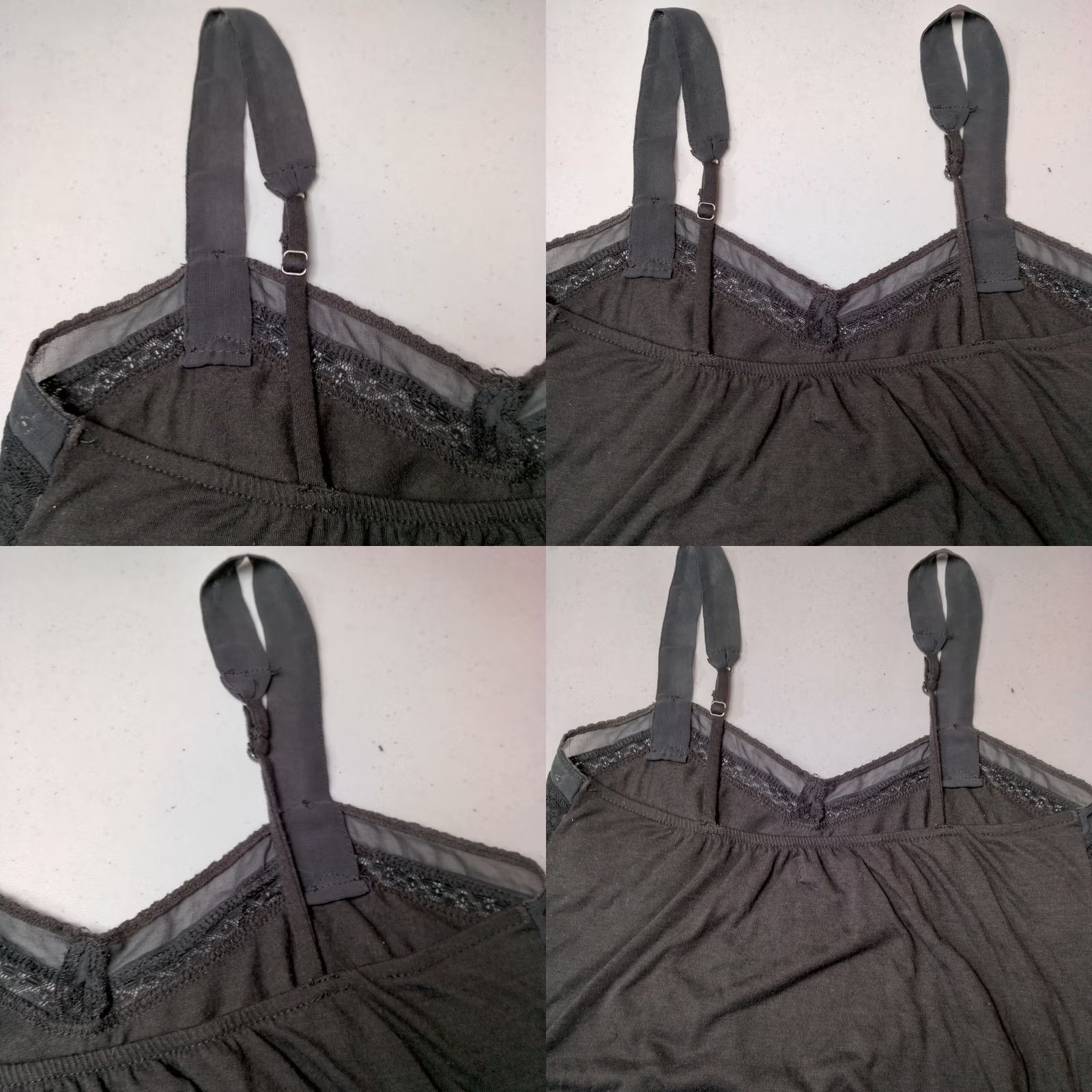 American Eagle Outfitters VINTAGE American Eagle Outfitters Tank Top Women Small Lace Top Elastic Waist Gray Sleeveless V-Neck Camisole Size S / US 4 / IT 40 - 11 Thumbnail