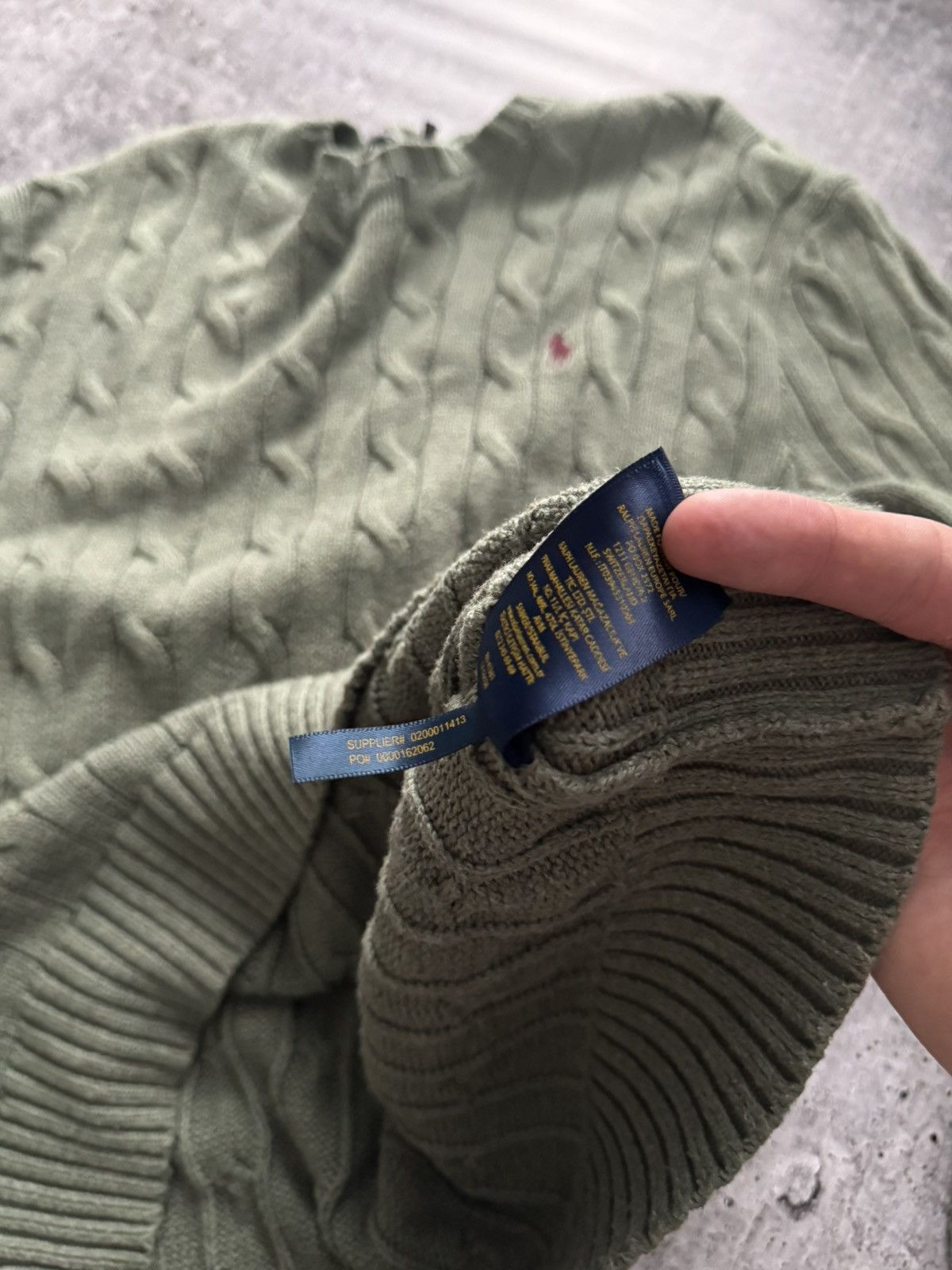 Polo Ralph Lauren Polo Ralph Lauren Cable Knit Sweater Vintage pistachio M Size US M / EU 48-50 / 2 - 9 Thumbnail