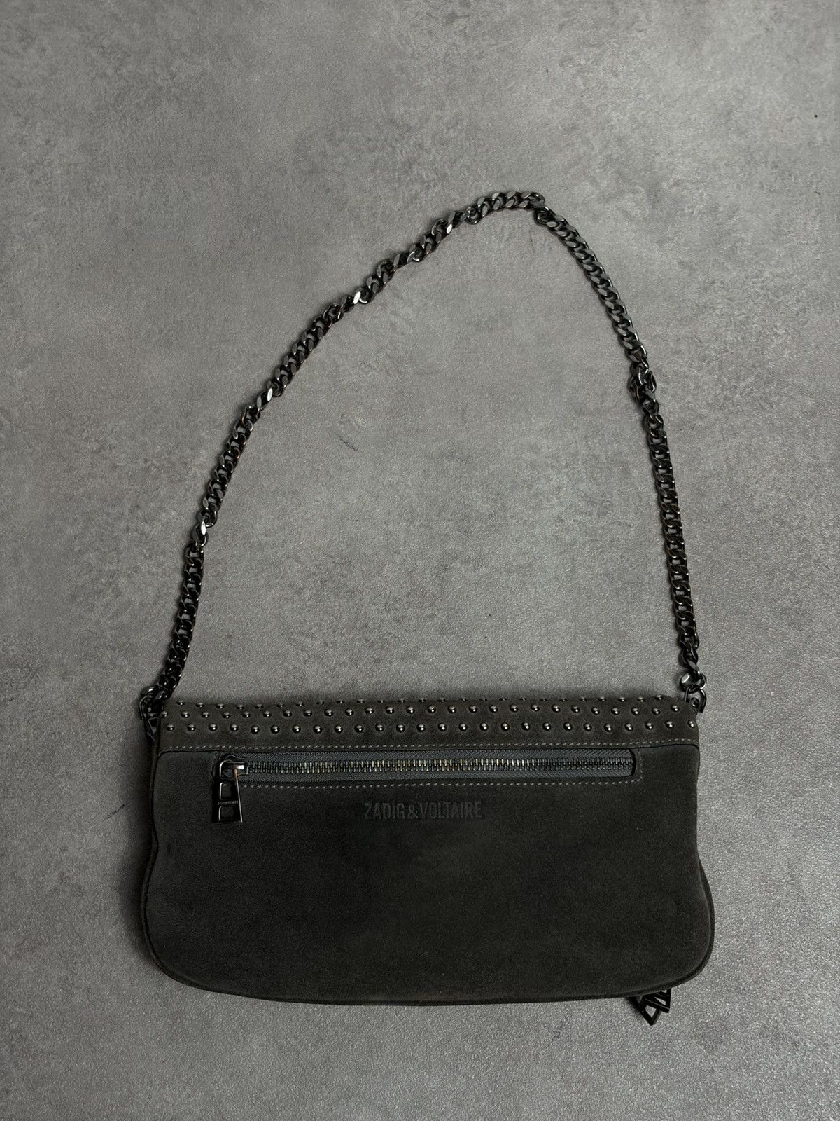 Zadig & Voltaire Zadig&Voltaire Rock Studs Suede Shoulder Bag Cow Leather Size ONE SIZE - 6 Thumbnail