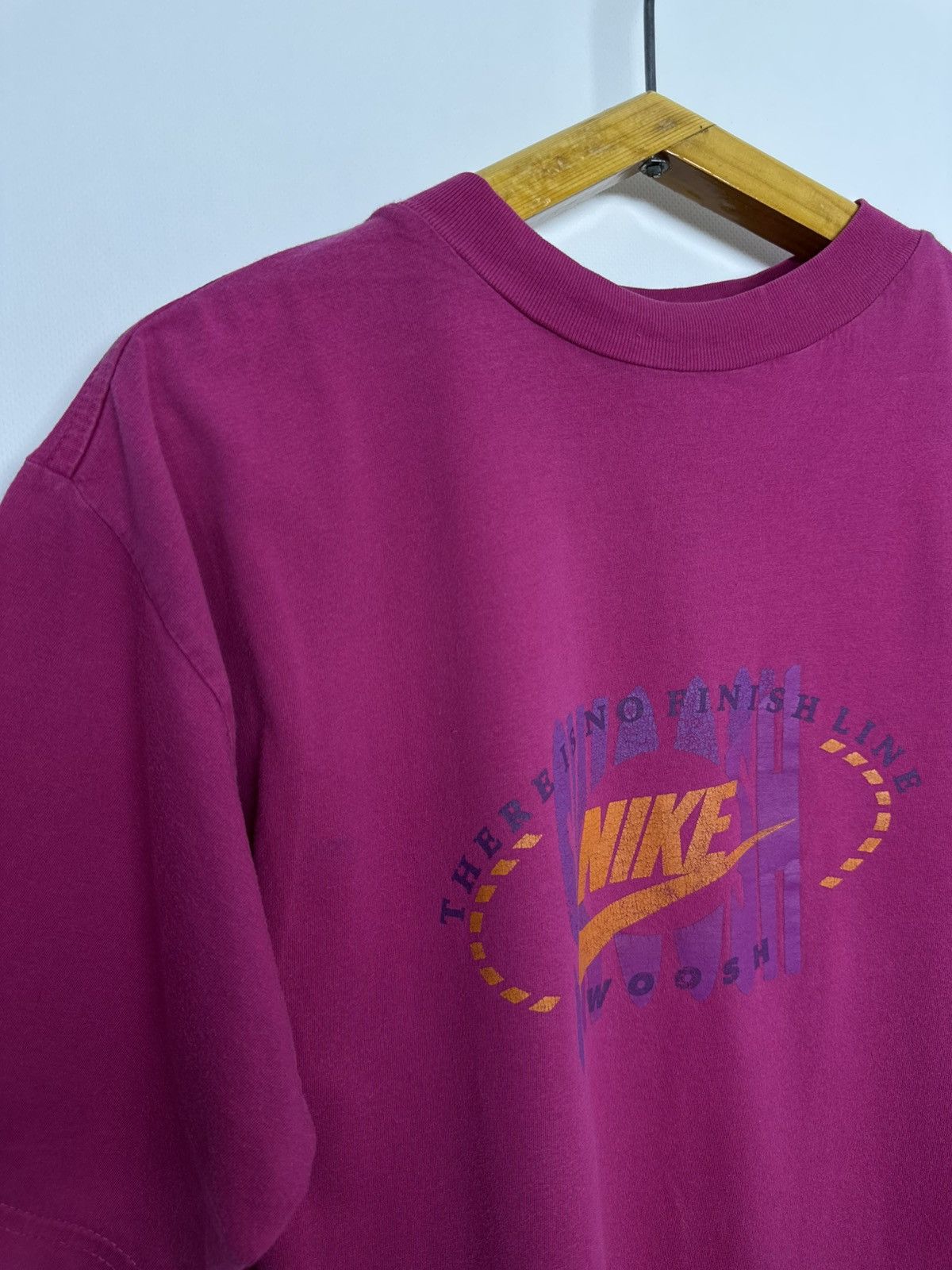 Nike Vintage 1980s Nike Blue Tag Swoosh Shirt Single Stitch Size US M / EU 48-50 / 2 - 8 Thumbnail