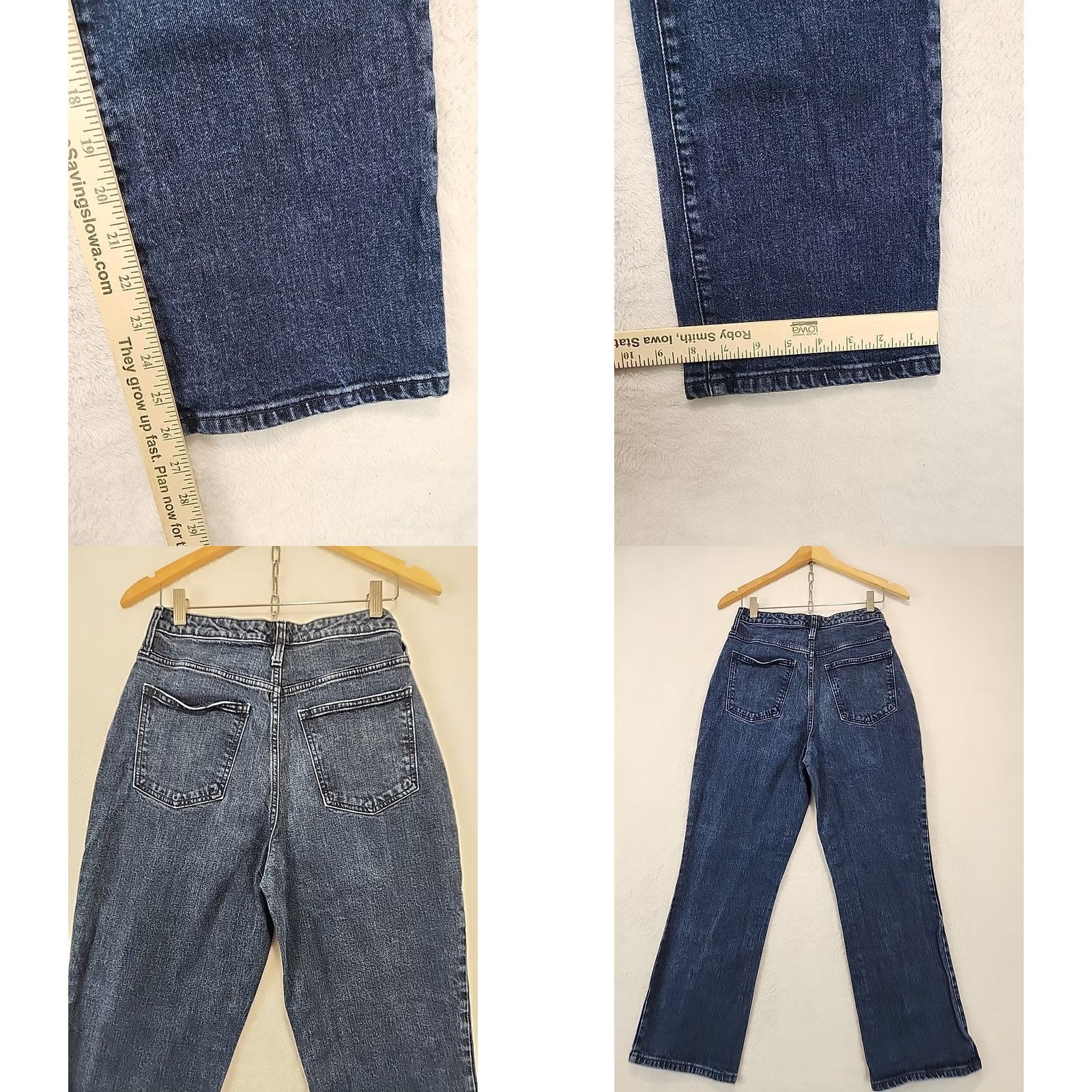 Vintage VINTAGE? A New Day Womens High Rise Tapered Leg Stretch Blue Mom Jeans 8/29R Retro Size 30" / US 8 / IT 44 - 8 Thumbnail