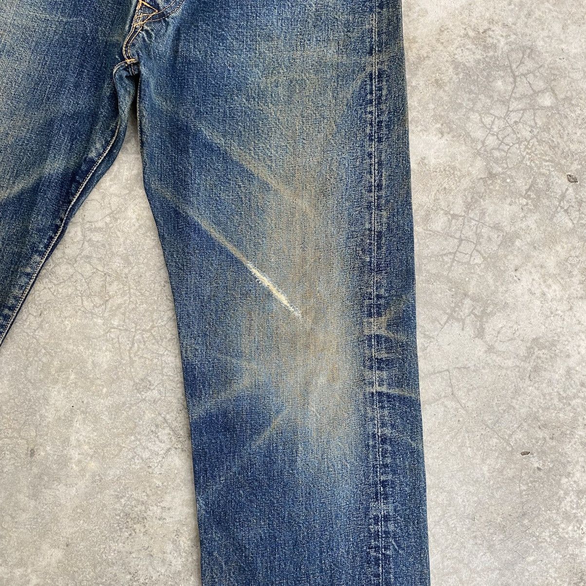 Denime Vintage Denime Japan Faded Blue Distressed Selvedge Jeans Size US 31 - 8 Thumbnail