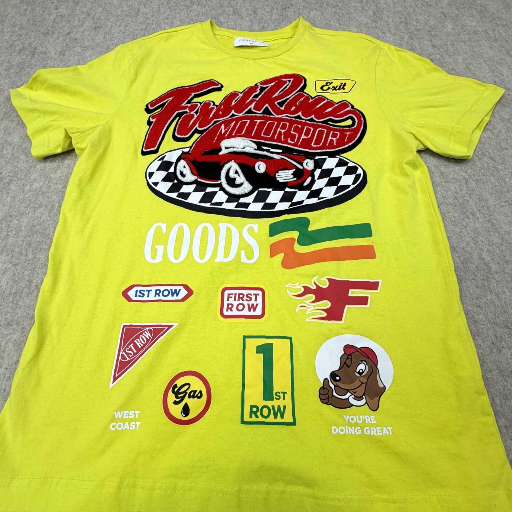 Vintage First Row Motorsport Shirt Mens Medium Yellow Racing Car Graphic 2023 Tee Size US M / EU 48-50 / 2 - 3 Thumbnail
