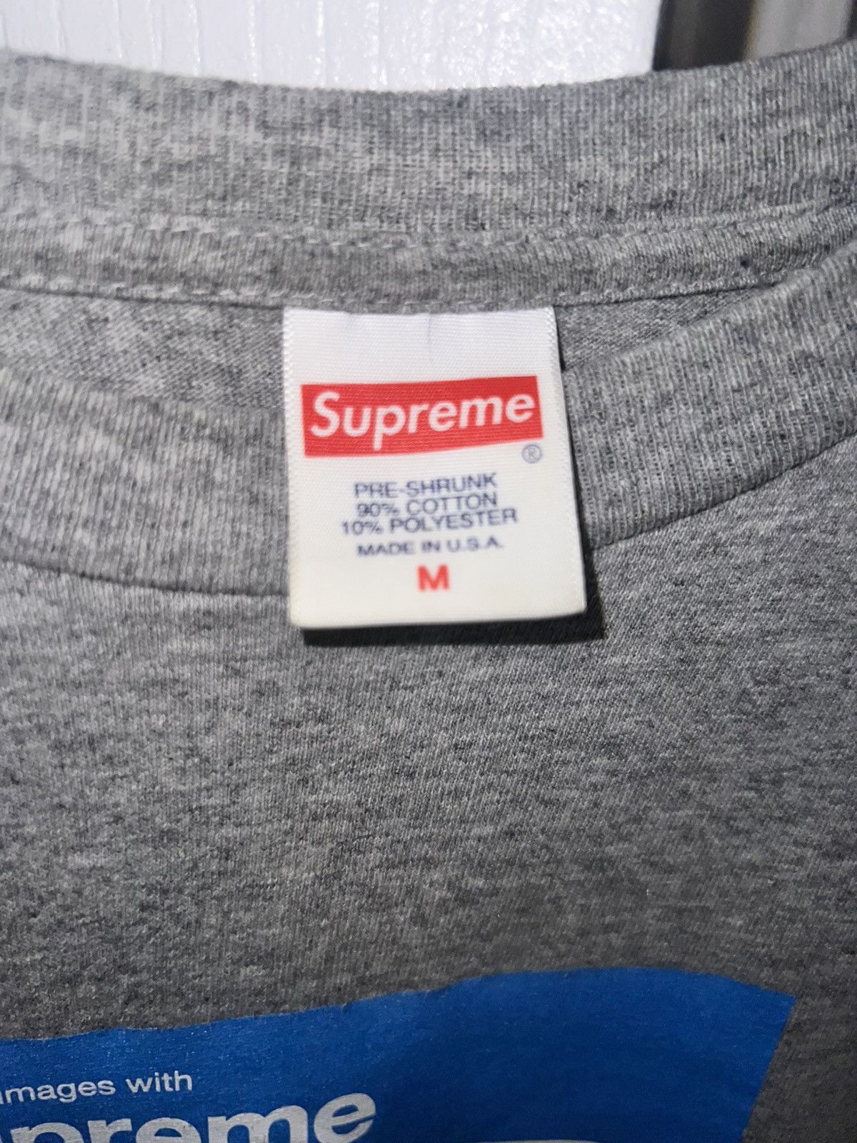Designer × Supreme Supreme Verify Tee - Heather Grey Size US M / EU 48-50 / 2 - 2 Thumbnail
