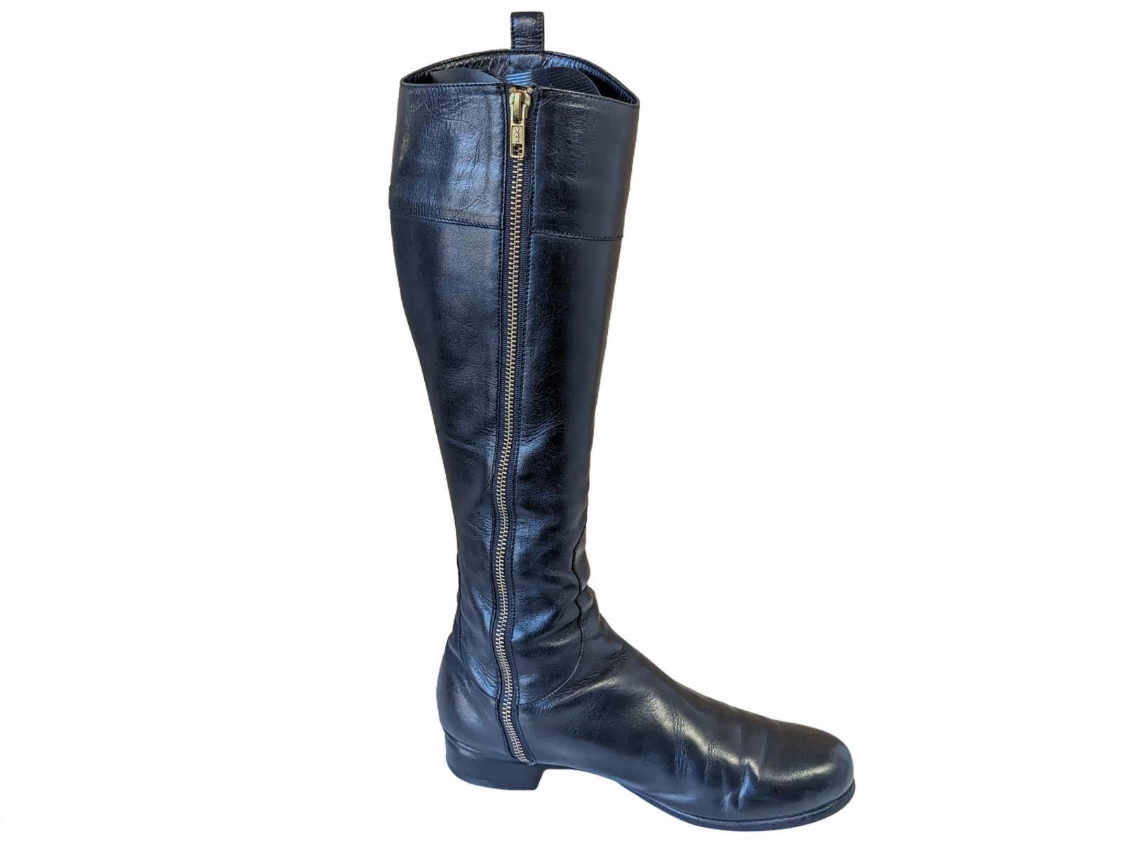 Other Poppy Barley Mexico Women Knee-High Boots Black Leather 10 Size US 10 / IT 40 - 4 Thumbnail