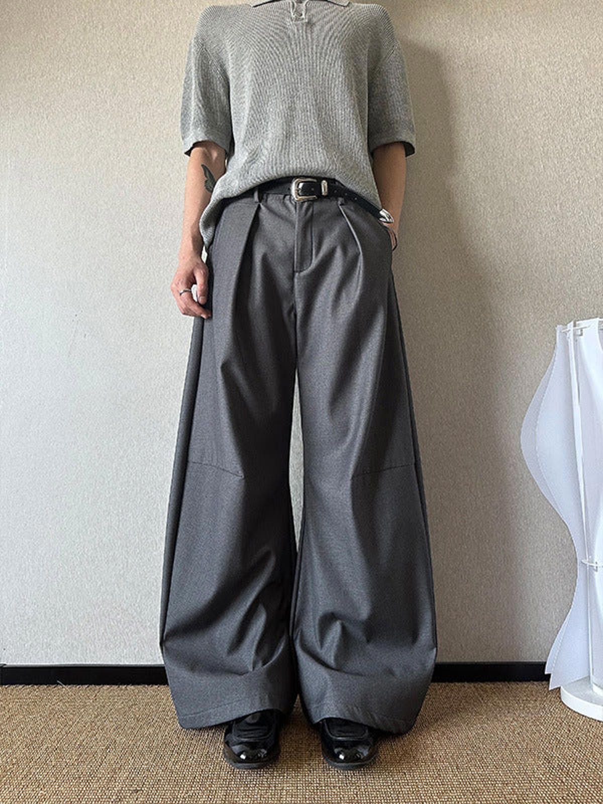 Other Gray Wide Leg Casual Pants, Relaxed Fit Trousers Size US 32 / EU 48 - 1 Thumbnail