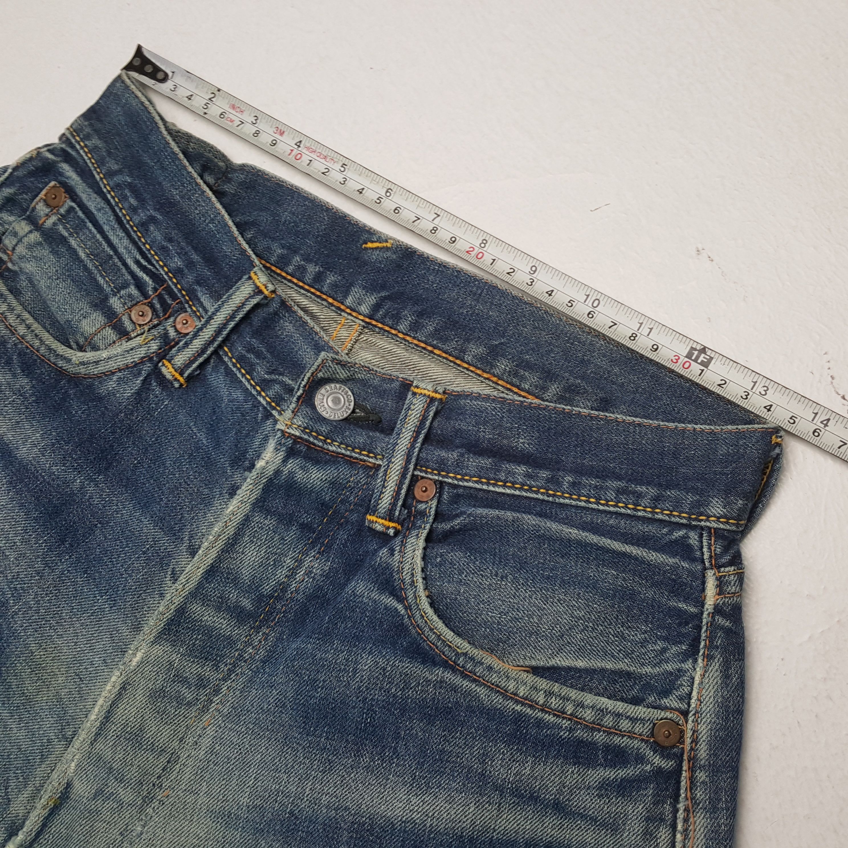 Evisu EVISU Japanese Streetwear Custom Daicock Distressed Jeans Size US 27 - 7 Thumbnail