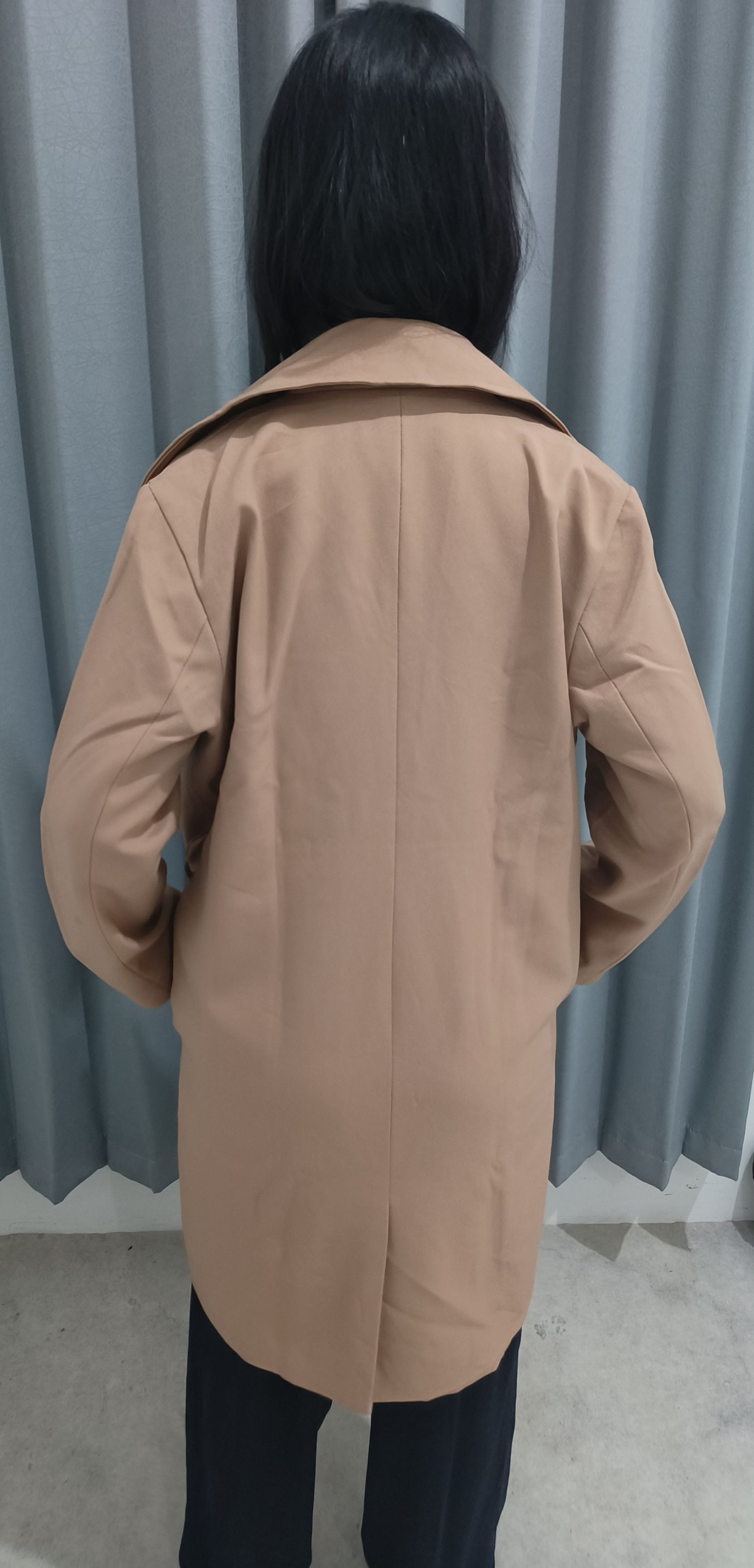 Other MAKMAKS Women's Brown Korean Trench Coat / Spy Coat Size L / US 10 / IT 46 - 8 Thumbnail