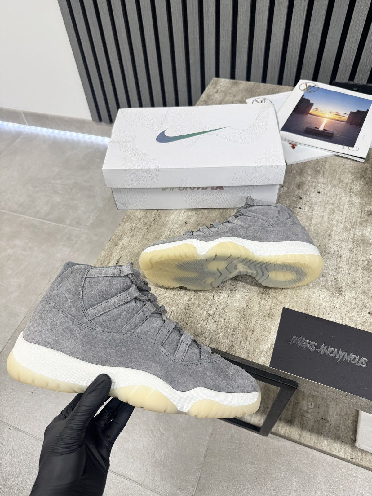 Jordan 11 Retro Premium High Top Trainers In Grey RRP £900