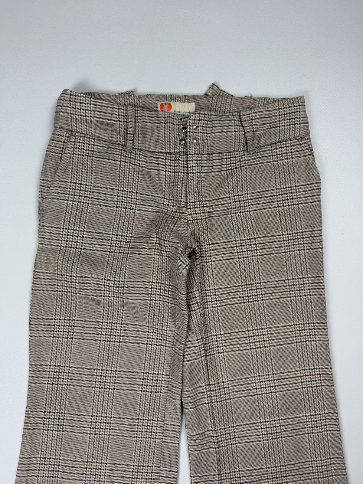 Japanese Brand × Michiko Koshino Michiko Koshino Ladies Plaid Cropped Chino Pants Trousers Size 26" / US 2 / IT 38 - 7 Thumbnail