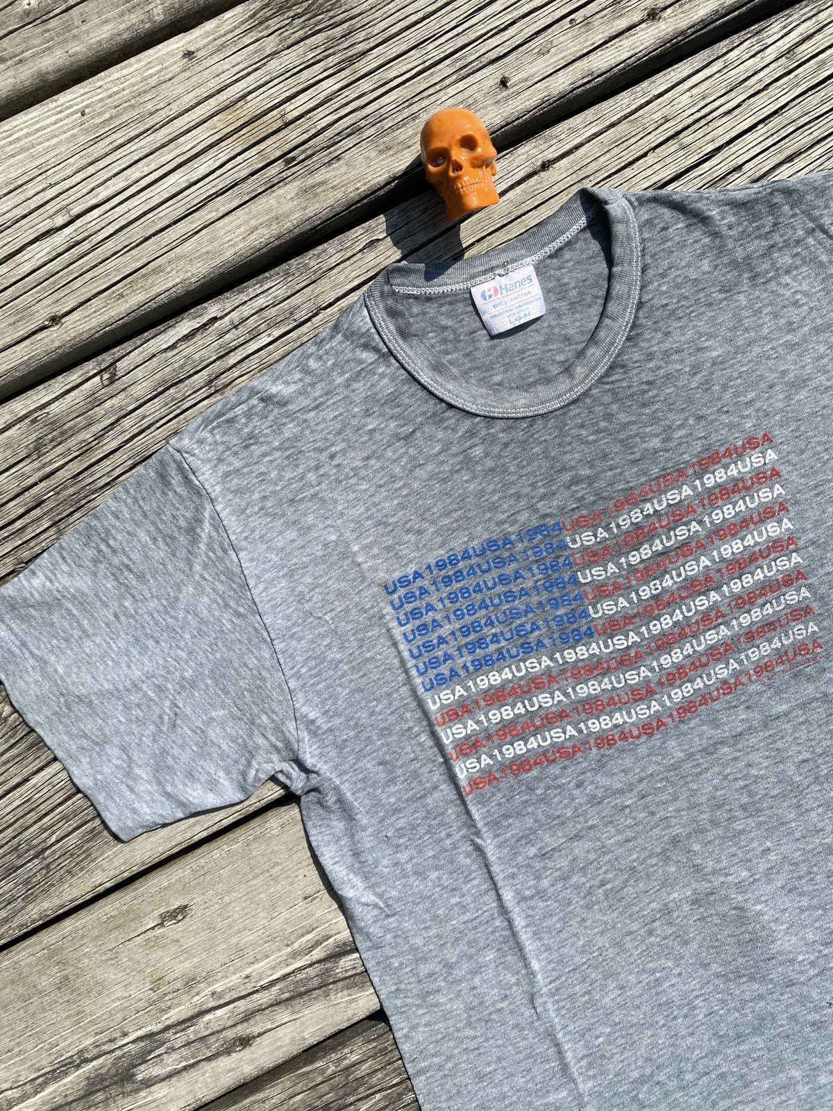 Hanes × Vintage 80s usa olympics flag print shirt sz L Size US L / EU 52-54 / 3 - 2 Thumbnail