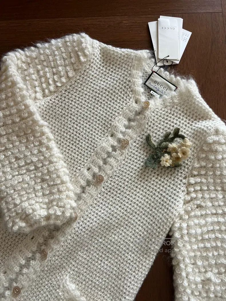 Gucci Gucci Mahai woollen crochet sweater Size M / US 6-8 / IT 42-44 - 3 Thumbnail