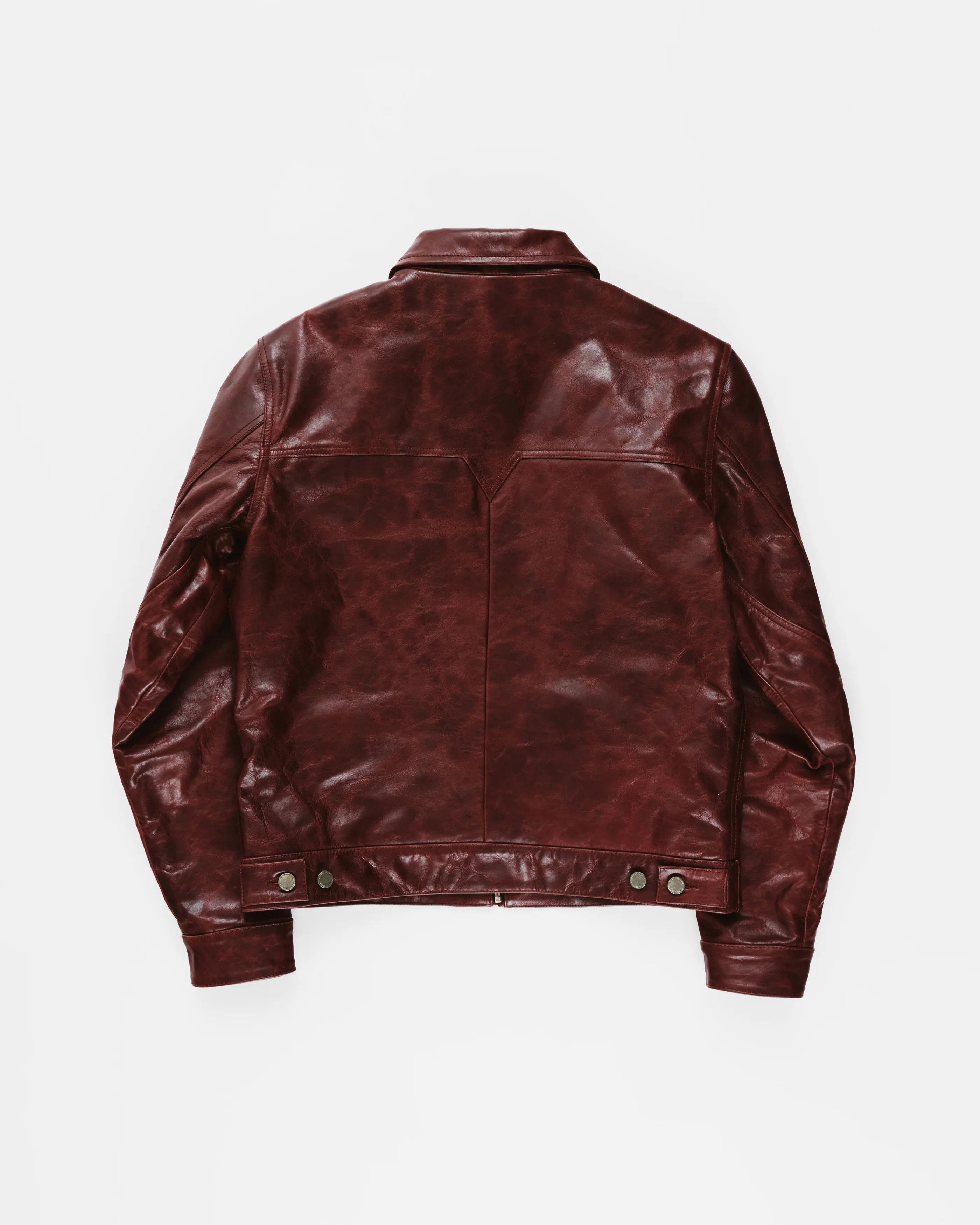 No Maintenance 💚 No Maintenance Double Rivet Leather Jacket Oxblood NEW Size US M / EU 48-50 / 2 - 2 Thumbnail