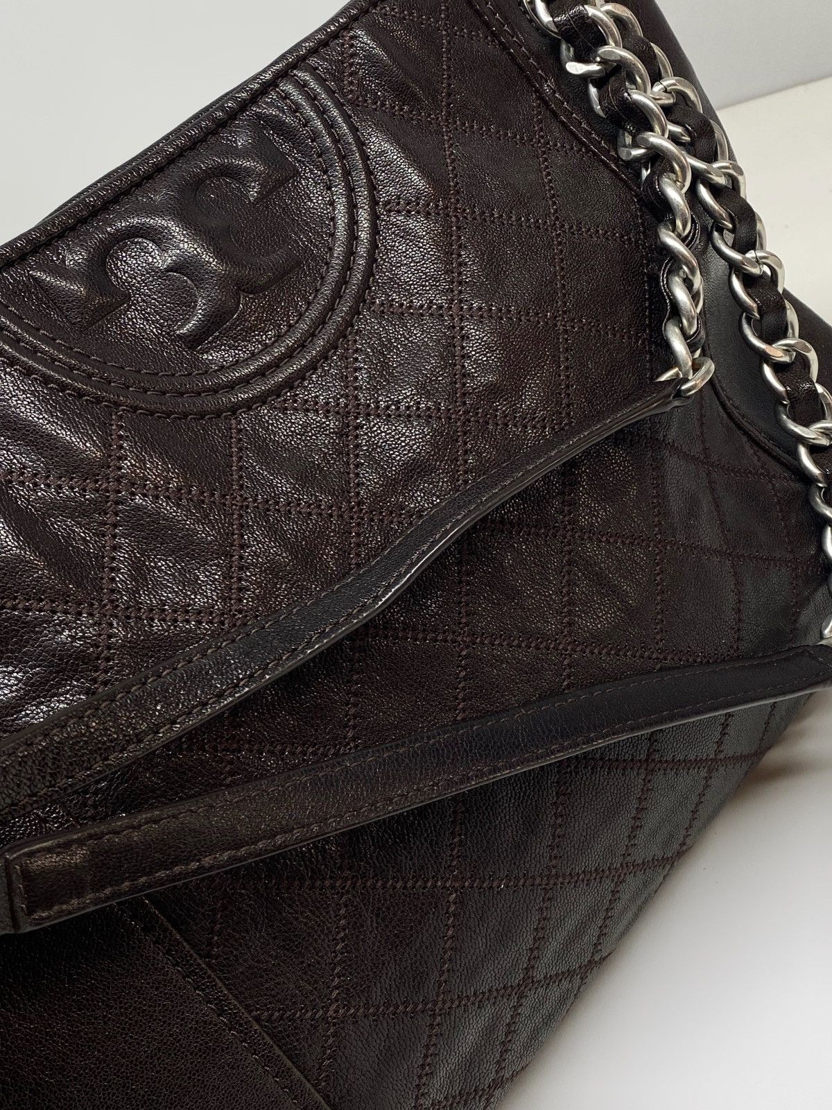 Tory Burch 🔥 TORY BURCH QUILTED CHAIN BAG LEATHER Y2K LUXURY VIBES Size ONE SIZE - 17 Thumbnail