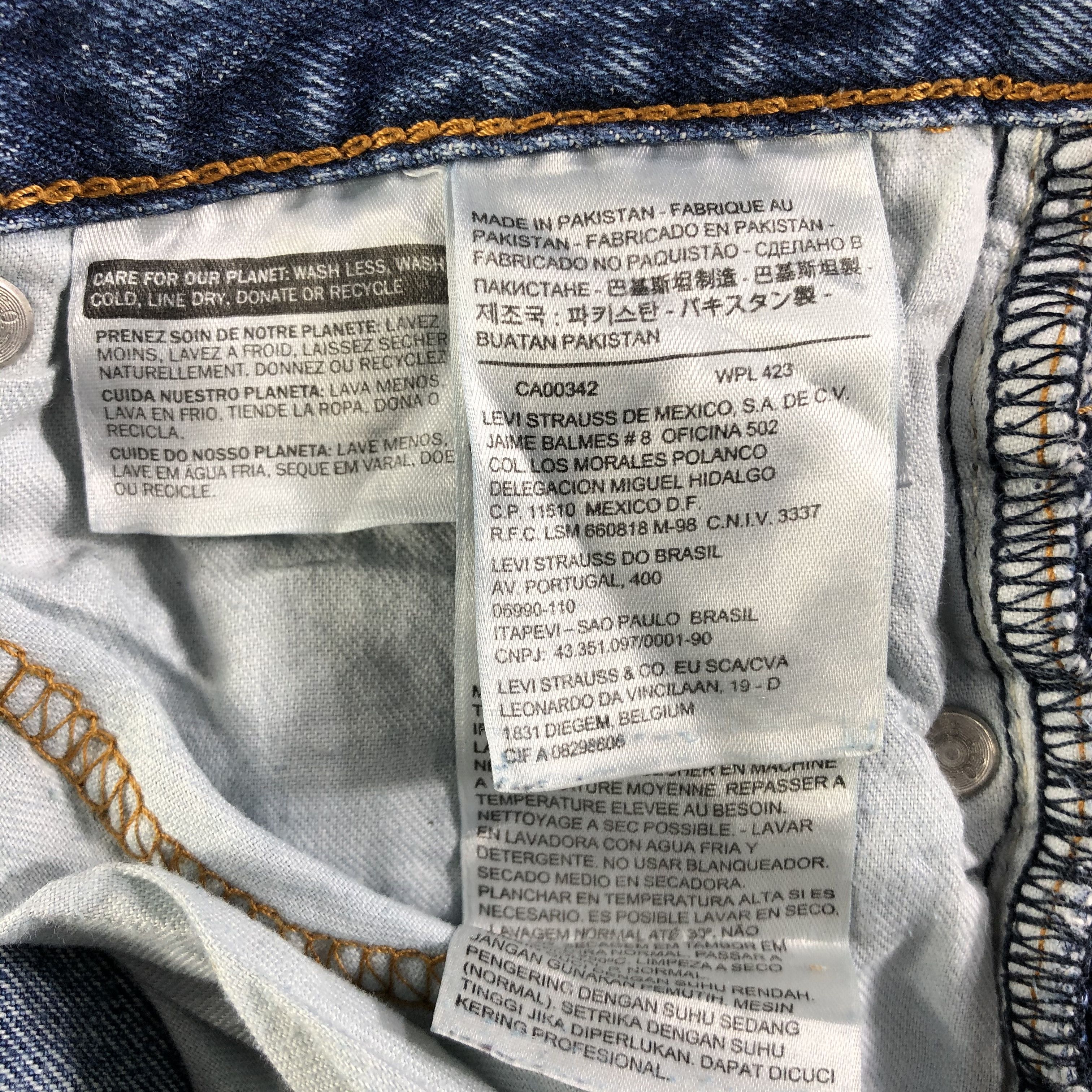 Levi's Vintage Blue Wash Levis 513 Jeans-J3049 Size US 31 - 9 Thumbnail