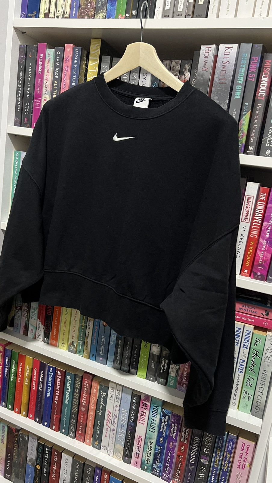 Nike Nike Centre Swoosh Crop Top Sweatshirt Size US L / EU 52-54 / 3 - 4 Thumbnail