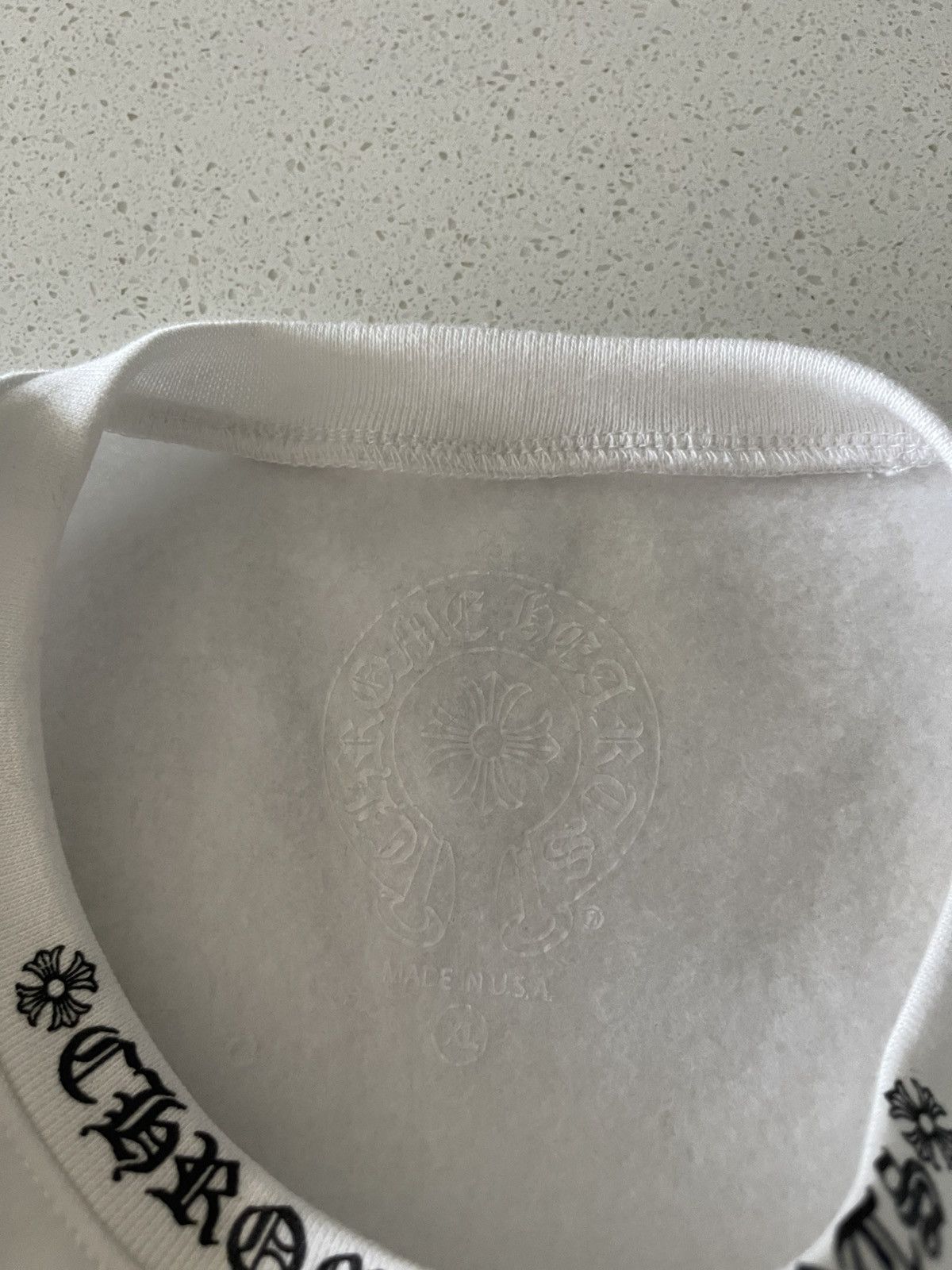 Chrome Hearts Chrome Hearts Neck Arm Logo White Crewneck Size US XL / EU 56 / 4 - 5 Thumbnail