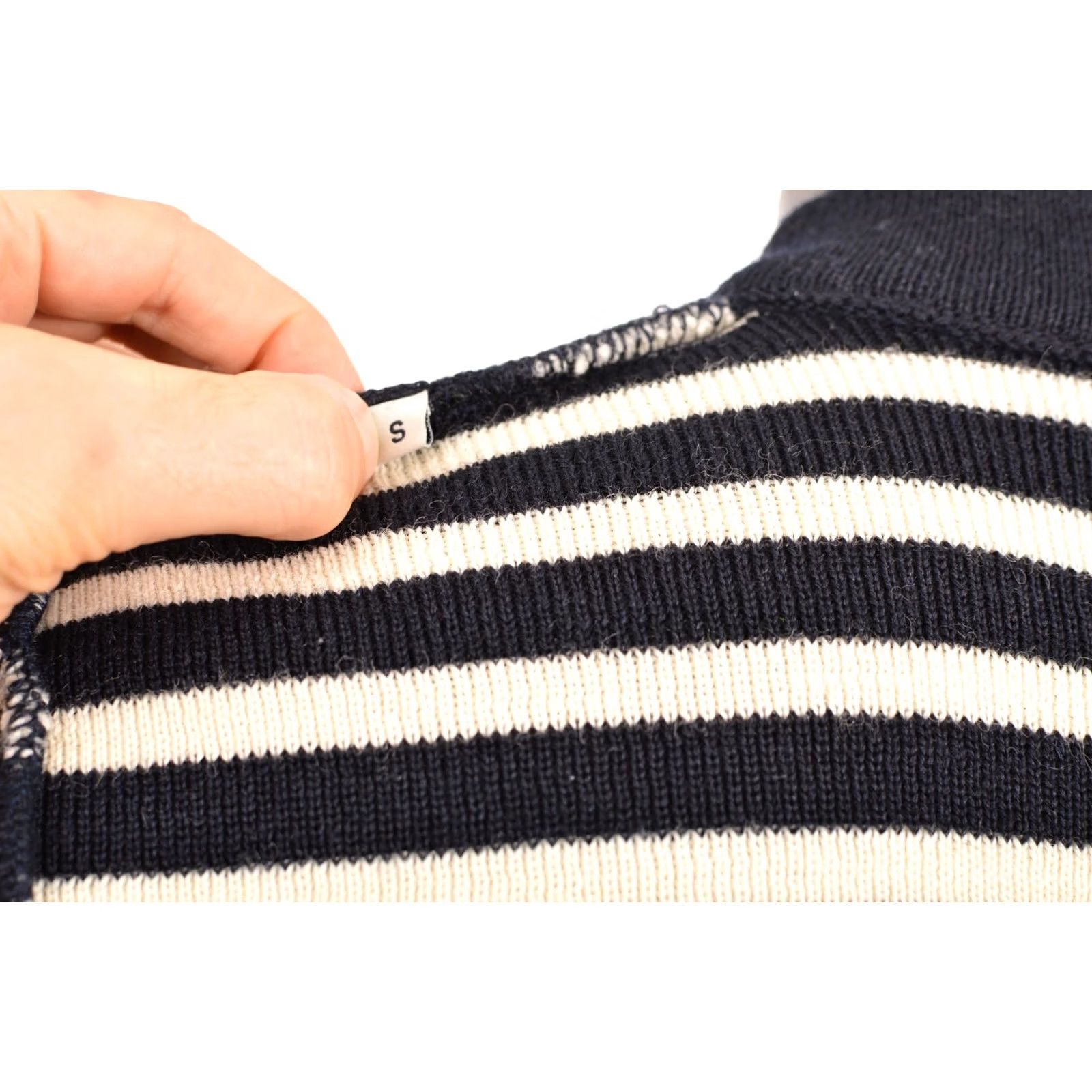 Vintage Berthe Royal Mer Men's Striped Sailor Sweater God Save Berthe Nautical Size S Blue Pullover Wool Navy Mens Size US S / EU 44-46 / 1 - 5 Thumbnail