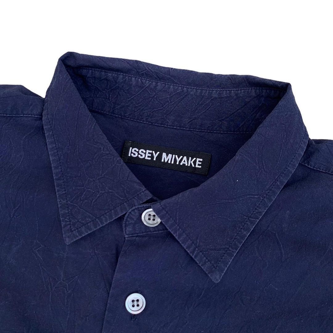 Designer × Issey Miyake × Japanese Brand Issey Miyake Wrinkle Textured Shirt Size US L / EU 52-54 / 3 - 3 Thumbnail