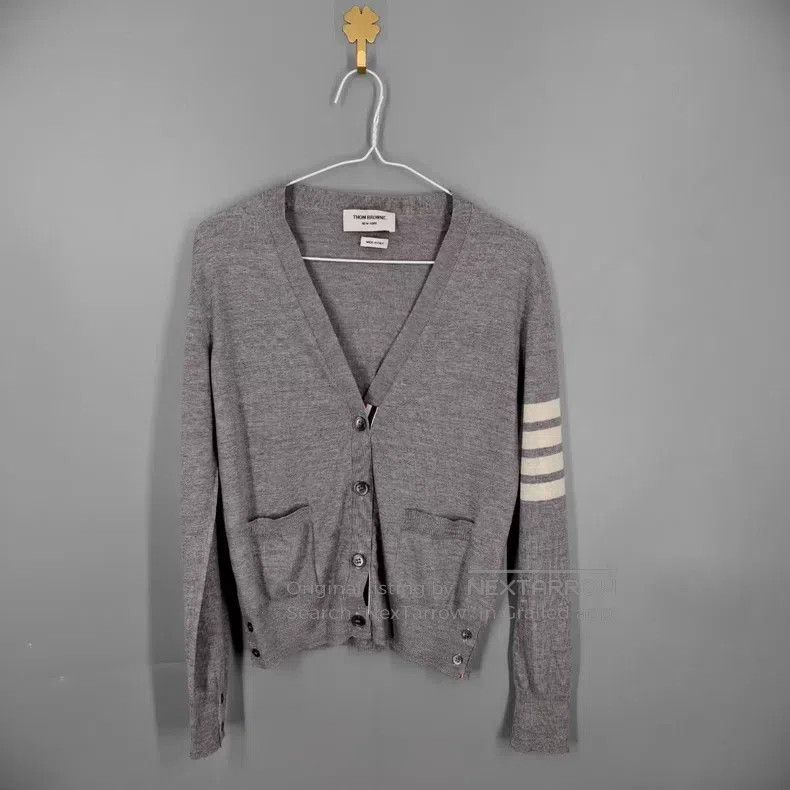 Thom Browne Thom Browne Grey Wool Cardigan Size US XS / EU 42 / 0 - 1 Thumbnail