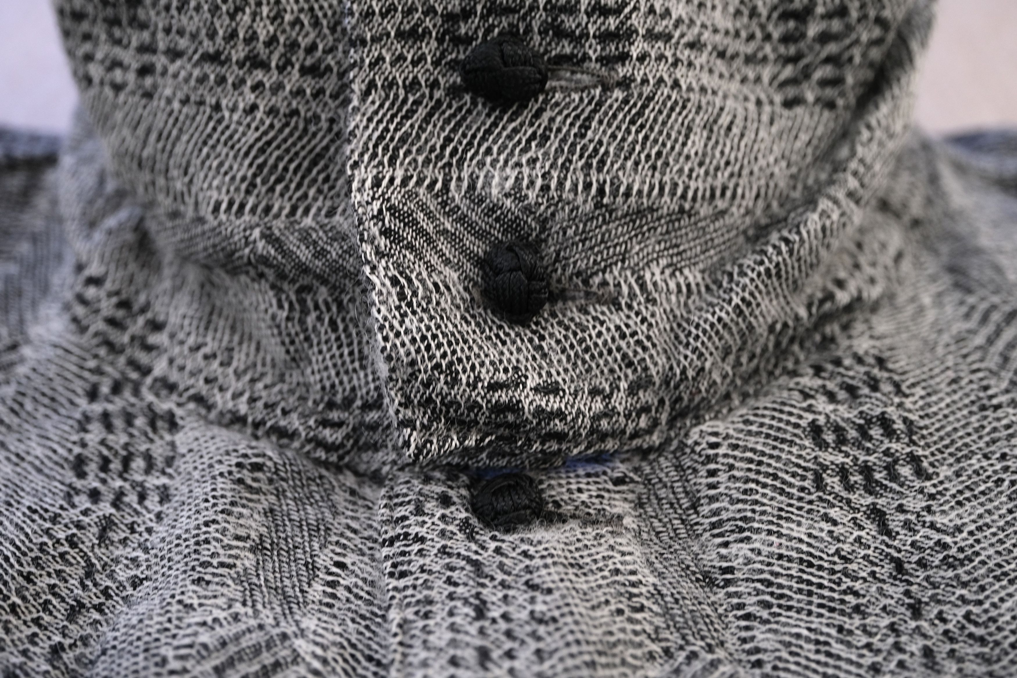 Yohji Yamamoto *RARE* Yohji Yamato Jacquard Stand Collar Shirt Size US L / EU 52-54 / 3 - 4 Thumbnail