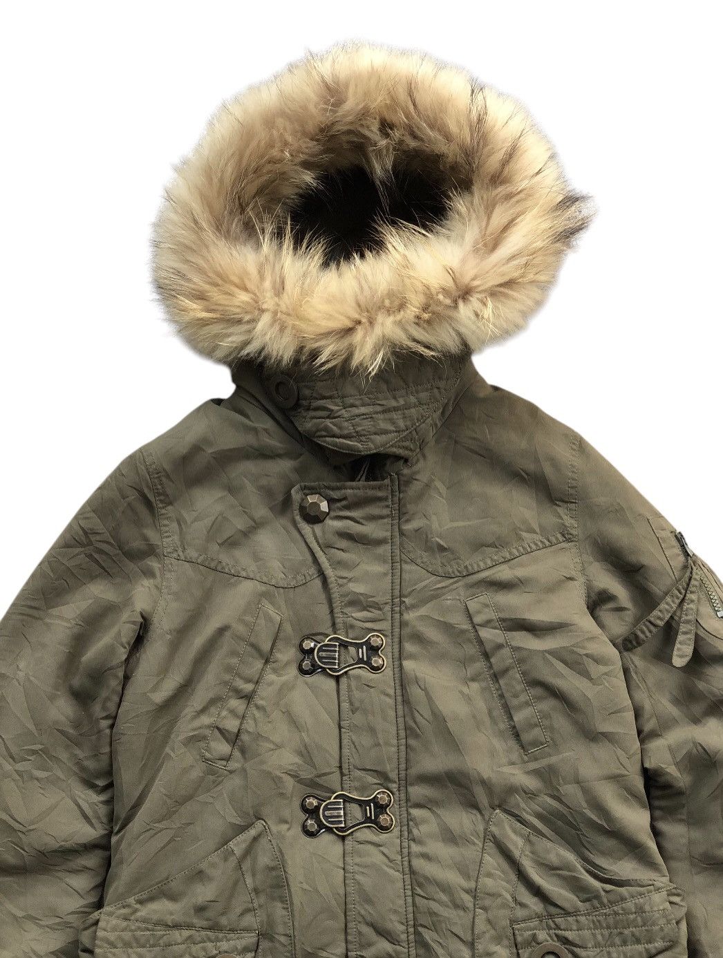 If Six Was Nine × Japanese Brand × Le Grande Bleu (L.G.B.) SLY Gimmick Fur Parka Cargo Jacket Ifsixwasnine Style Size US S / EU 44-46 / 1 - 2 Thumbnail