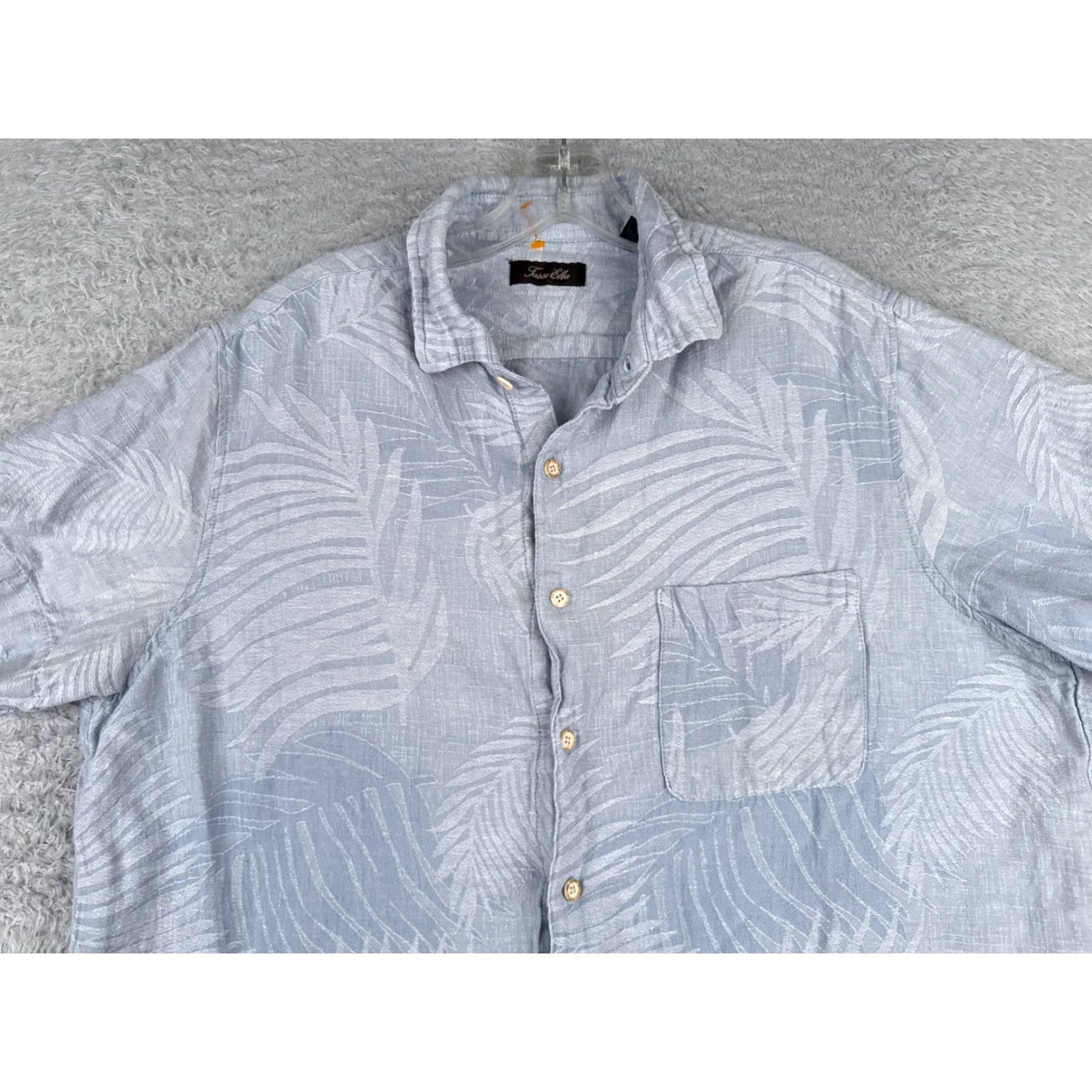 Tasso Elba Tasso Elba Shirt Men Extra Large Blue Floral Palm Leaf Silk Blend Hawaiian Size US XXL / EU 58 / 5 - 4 Thumbnail