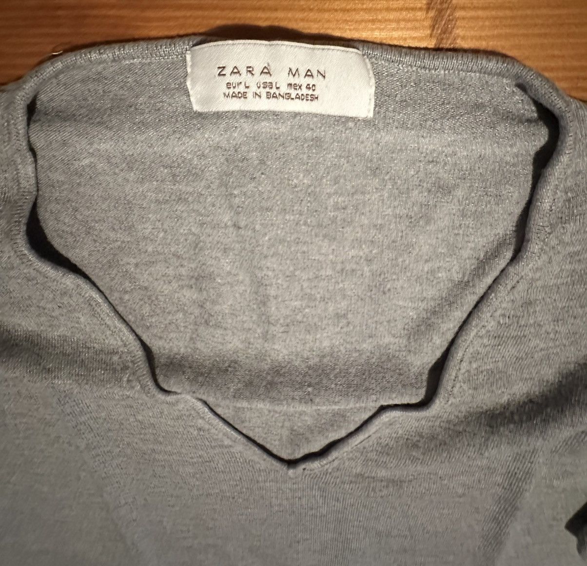 Zara Zara Grey Sweater V Neck Size US L / EU 52-54 / 3 - 2 Thumbnail