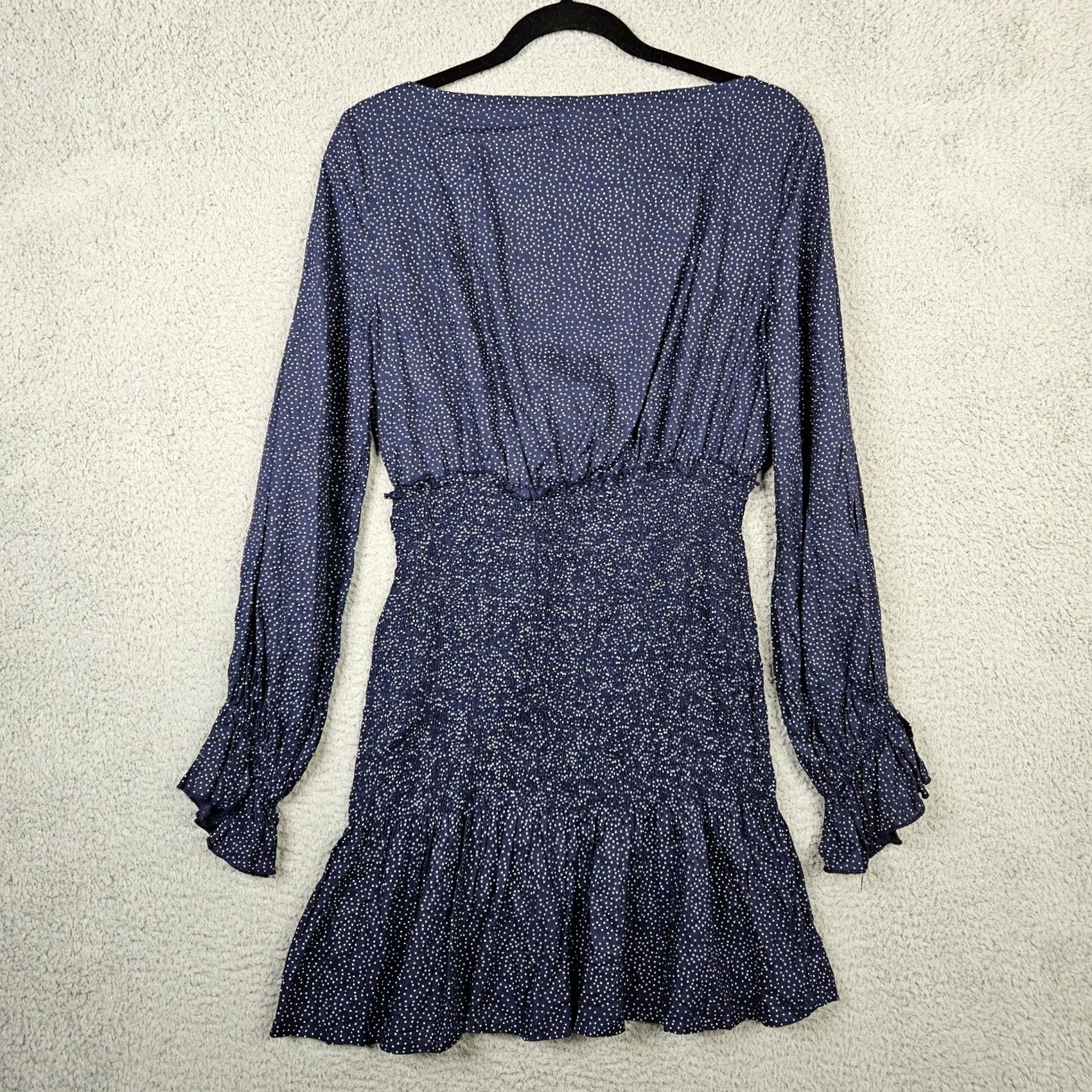 Urban Outfitters Urban Outfitters Dress Mini Womens Size M Blue white polka Dot Smocks waist Colorful Size M / US 6-8 / IT 42-44 - 2 Thumbnail