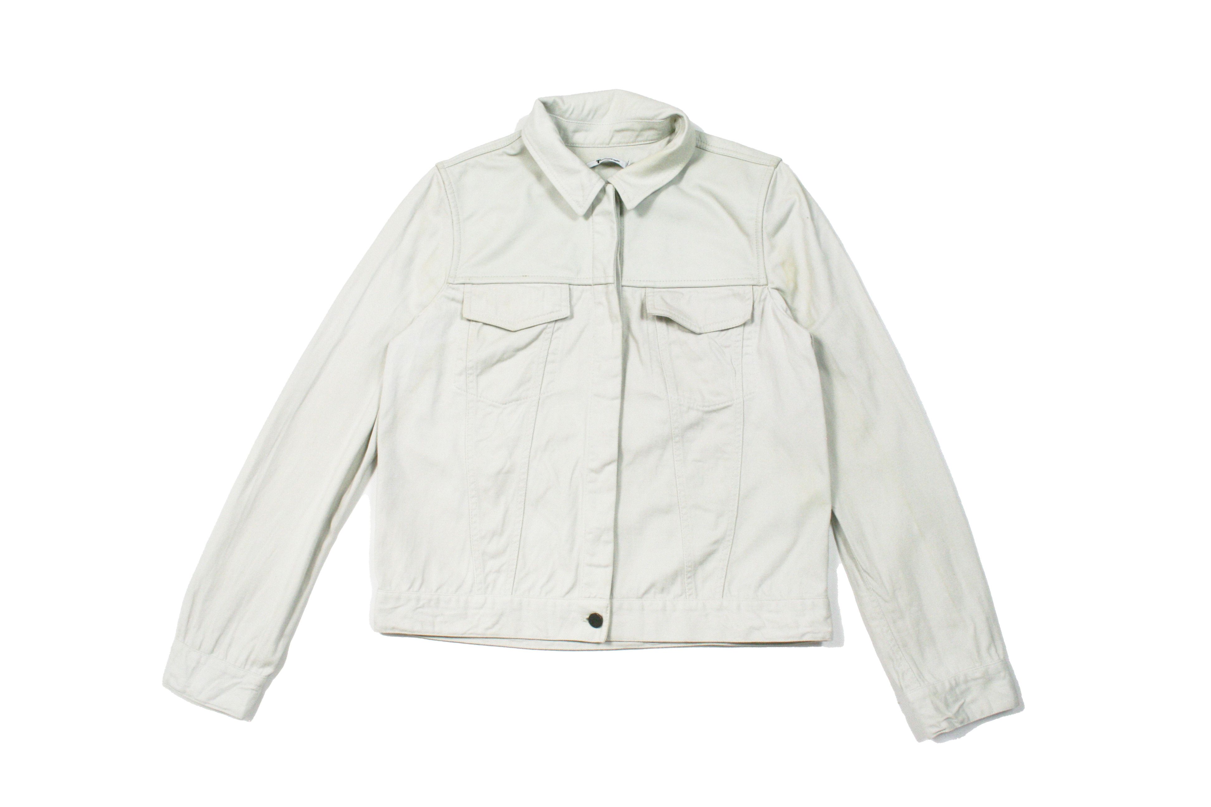 Alexander Wang Leather Shoulders Denim Jacket Size L / US 10 / IT 46 - 1 Thumbnail