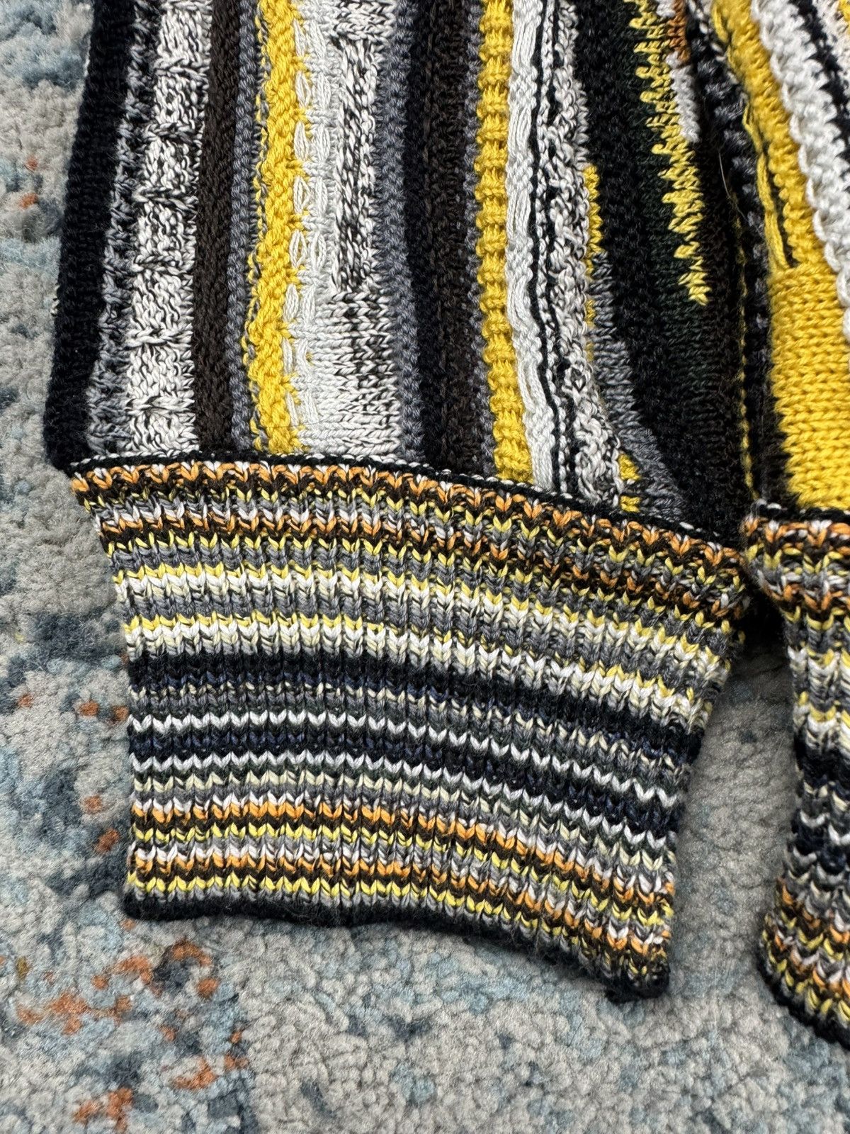 Carlo Colucci × Vintage Vintage 90s Carlo Colucci crazy cardigan coogi style Size US L / EU 52-54 / 3 - 12 Thumbnail