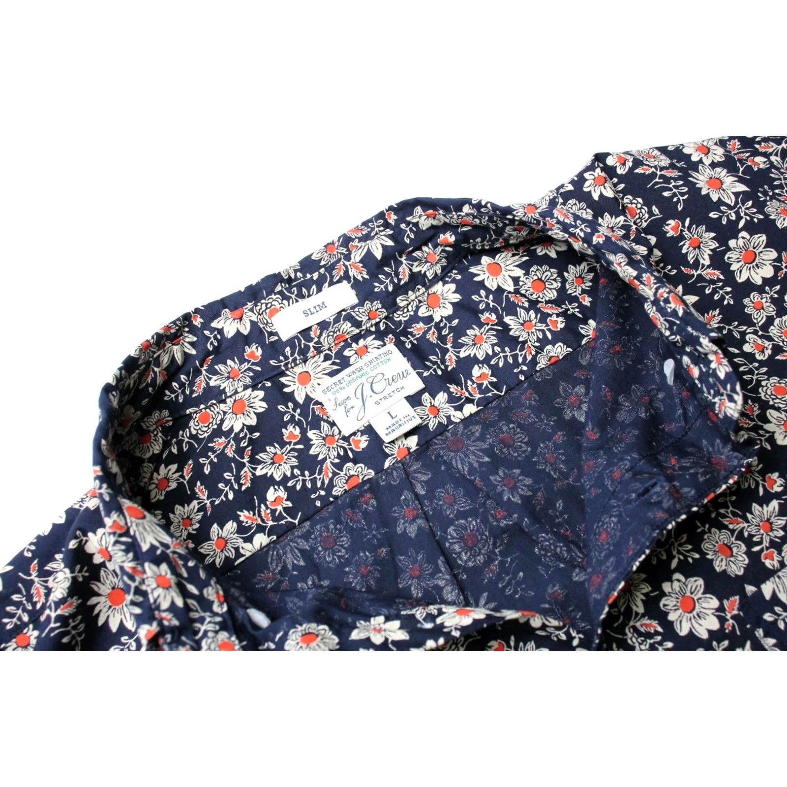 J.Crew J. Crew Slim Stretch Shirt Men's LARGE Short Sleeve Button-Down Flower Print Size US L / EU 52-54 / 3 - 4 Thumbnail