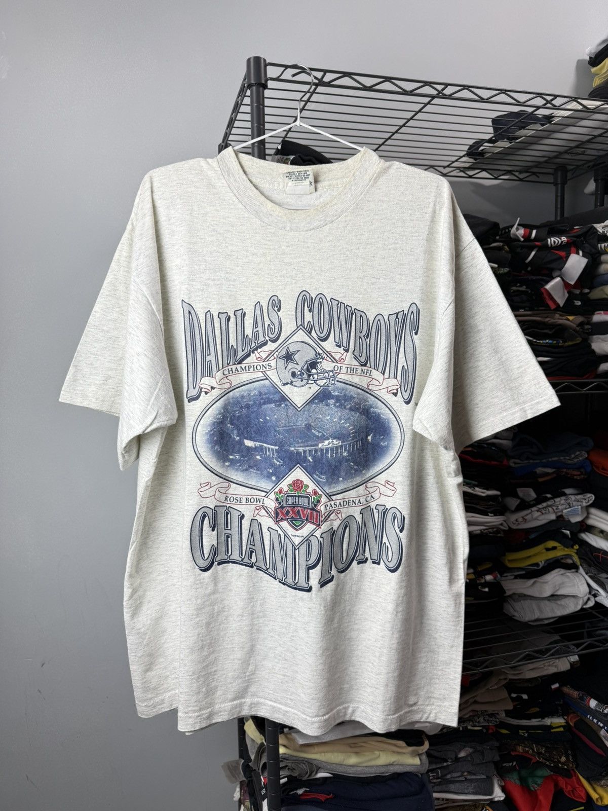 Vintage Rare 1992 NFL Dallas Cowboys Champions T Shirt Size US XL / EU 56 / 4 - 1 Thumbnail