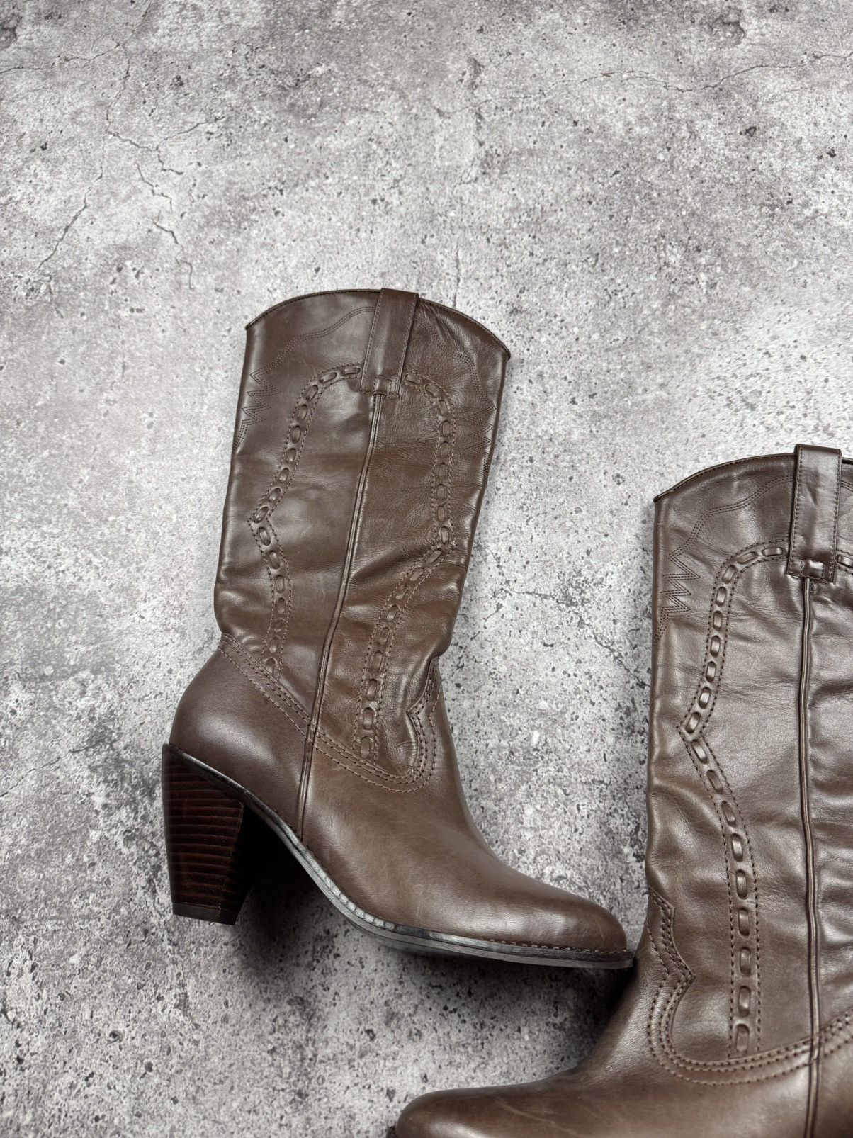 If Six Was Nine Vintage AS 98 Ankle Rick Owens Style Y2K Leather Heels Boots Size US 5 / IT 35 - 11 Thumbnail